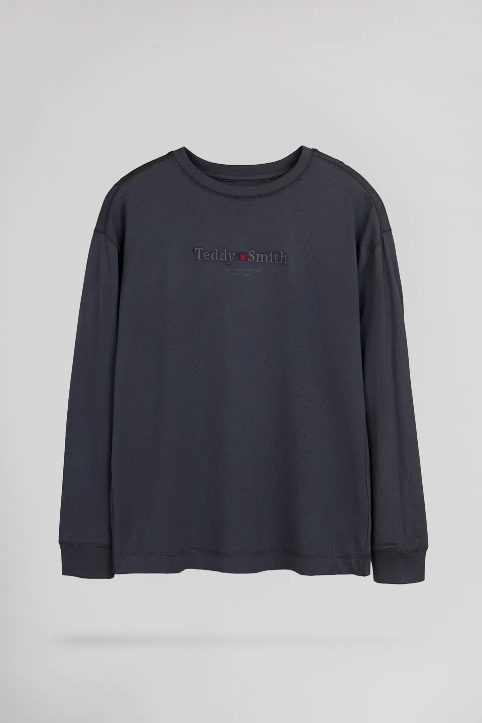 Teddy Smith T-Jim ML JR t-shirt gris mineral ink coton