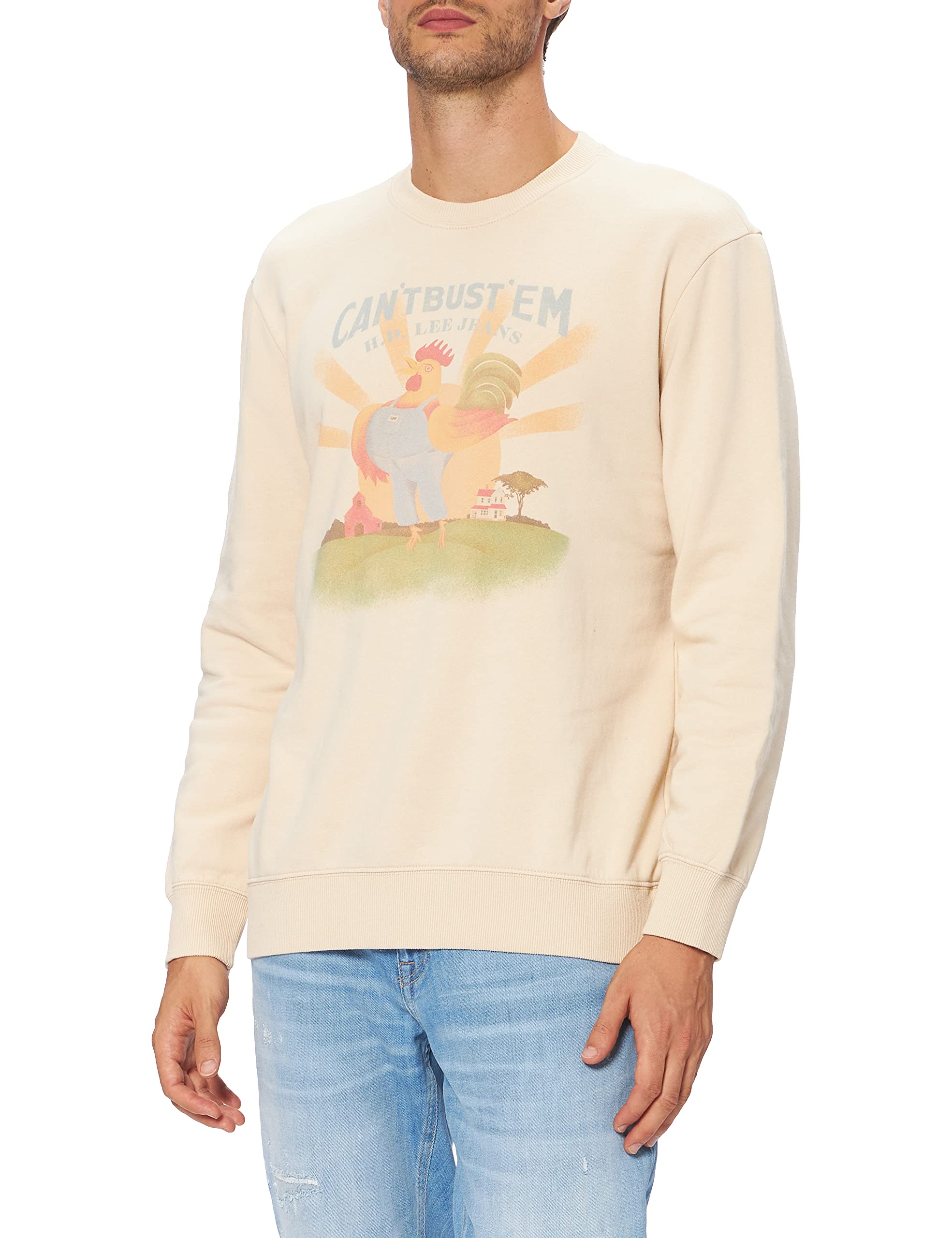 Lee Can't Bust'em Sweat homme beige coton