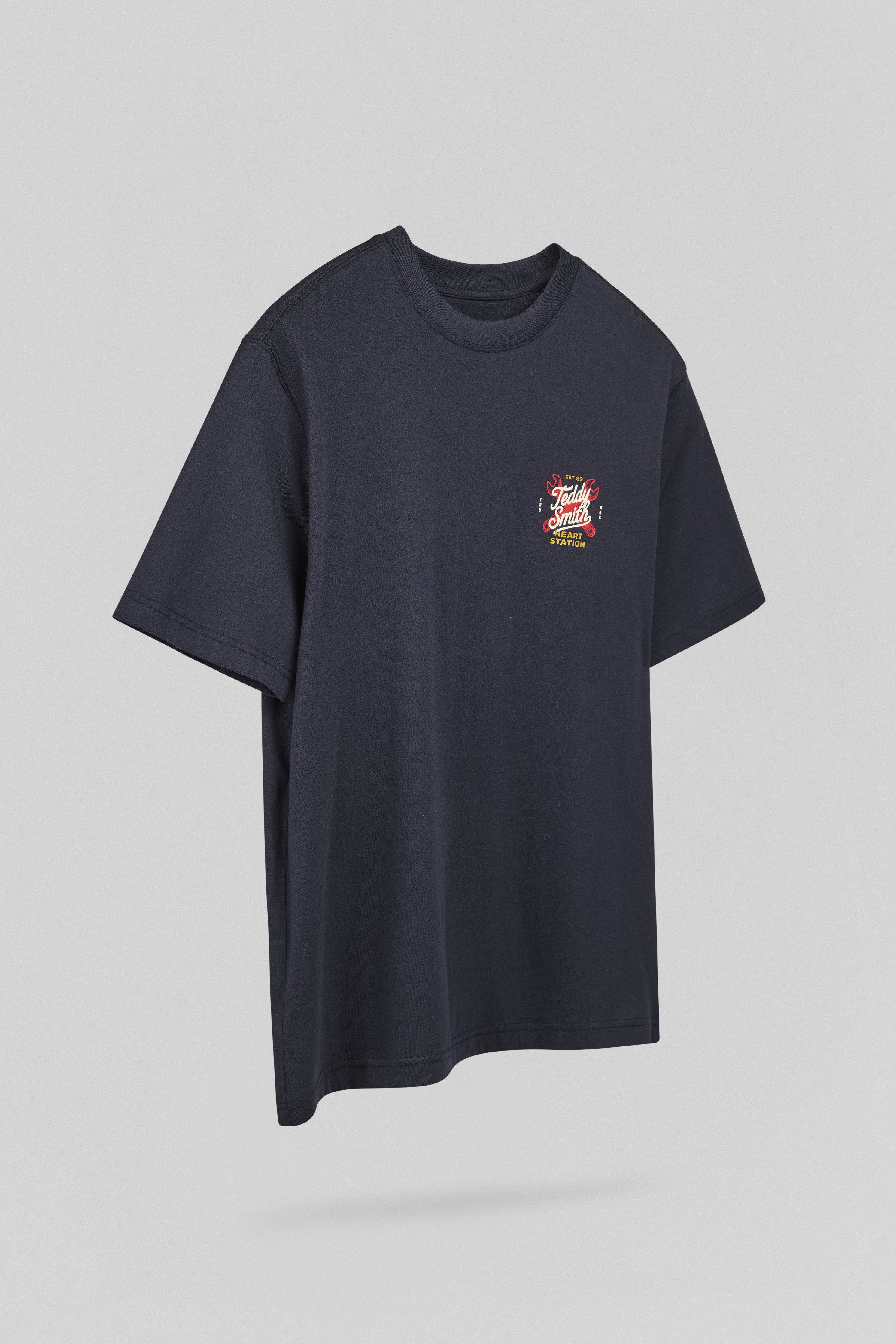 Teddy Smith T-Motorheat MC t-shirt loose bleu marine