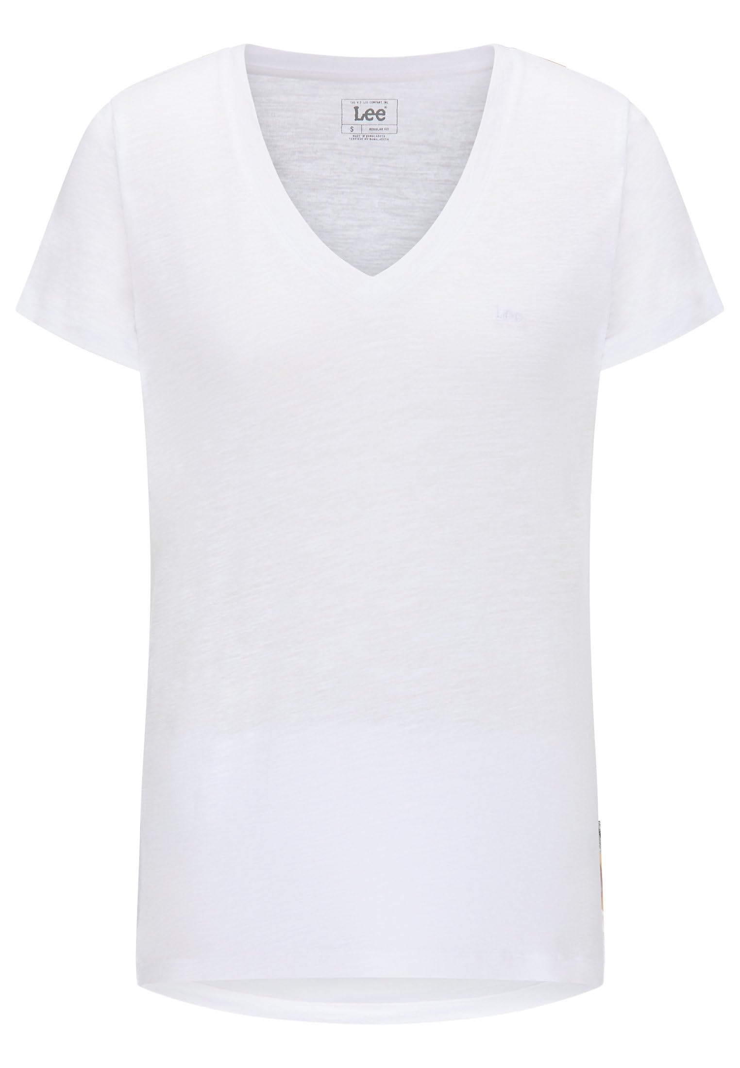 Lee V Neck Tee t-shirt femme blanc éclatant lin col V