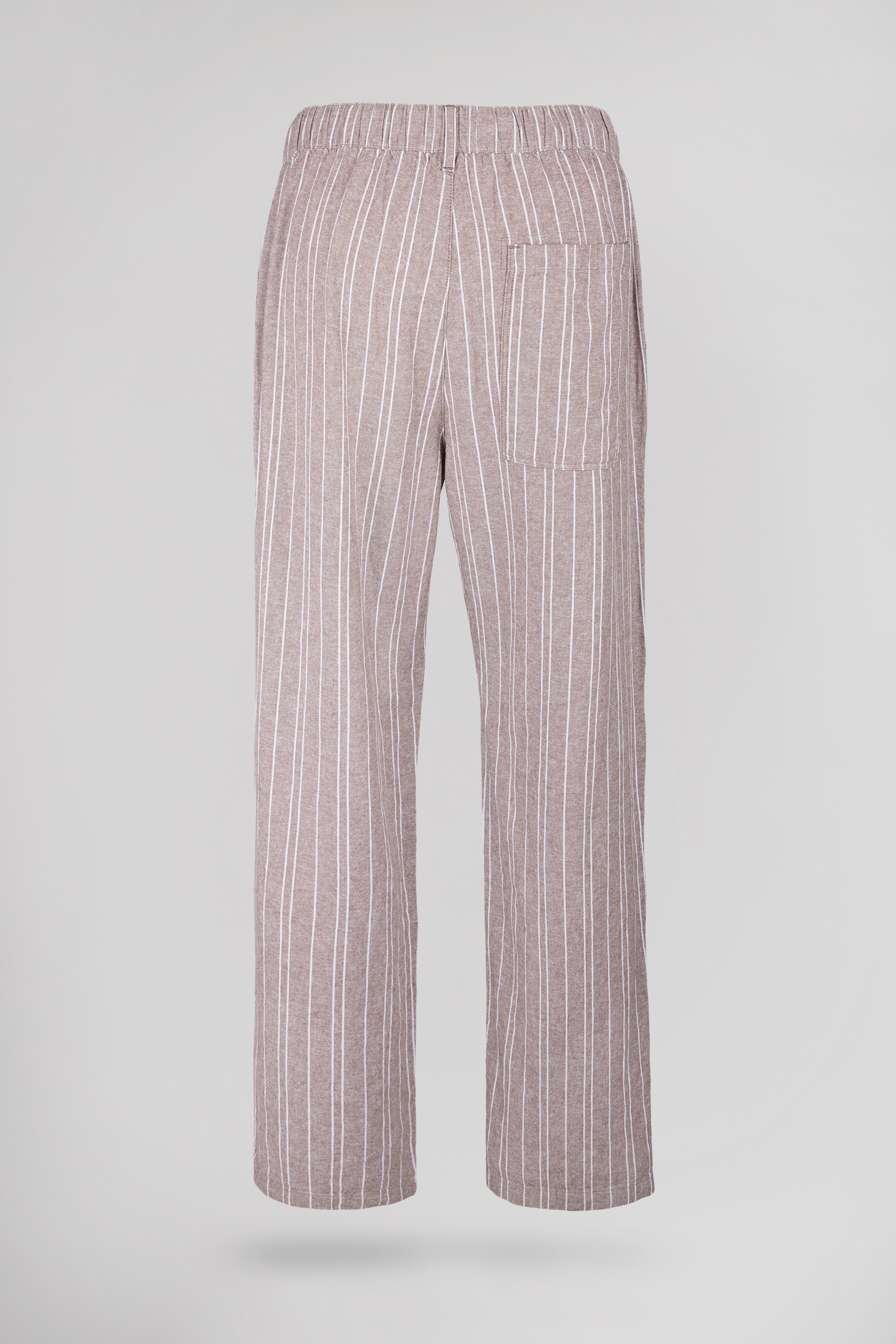 Teddy Smith P-Darius Lin pantalon chocolat rayé lin