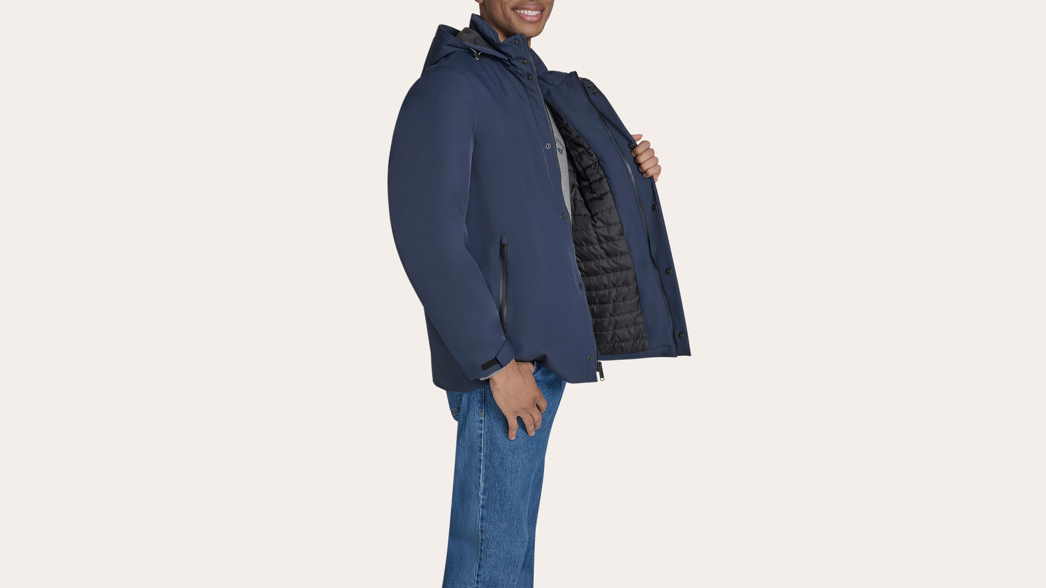 Dockers Go Commuter veste pluie bleue navy M