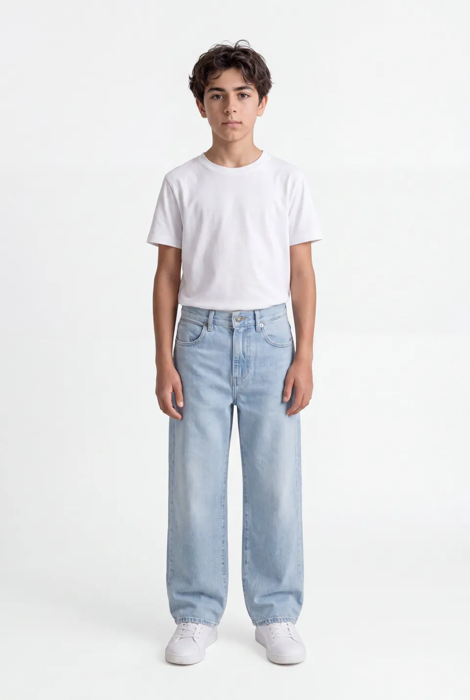 Teddy Smith Big Memphis JR jean garçon bleached baggy