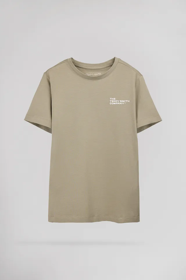 Teddy Smith T-Company MC JR t-shirt kaki garçon