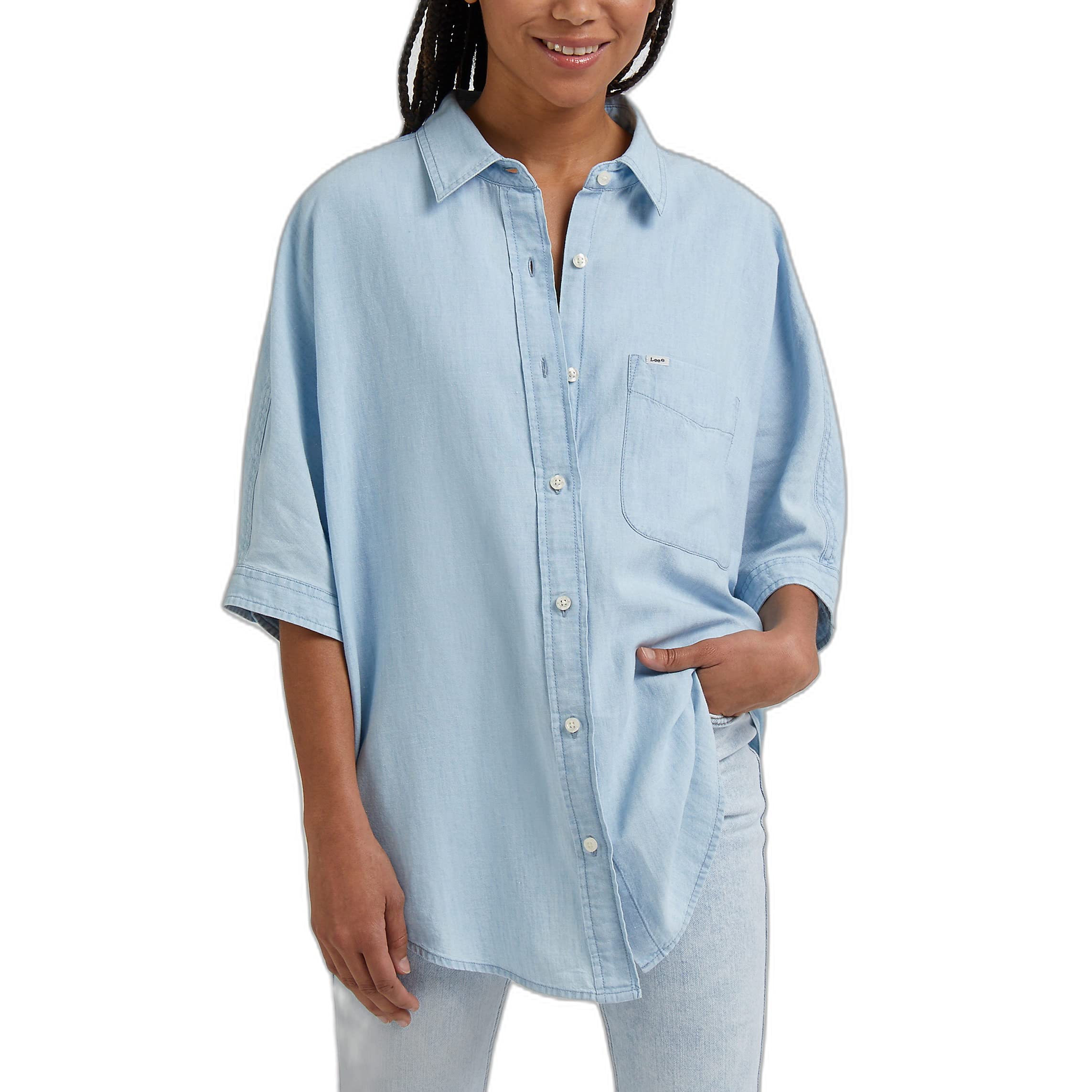 Lee T-shirt poche femme foam coupe ample coton