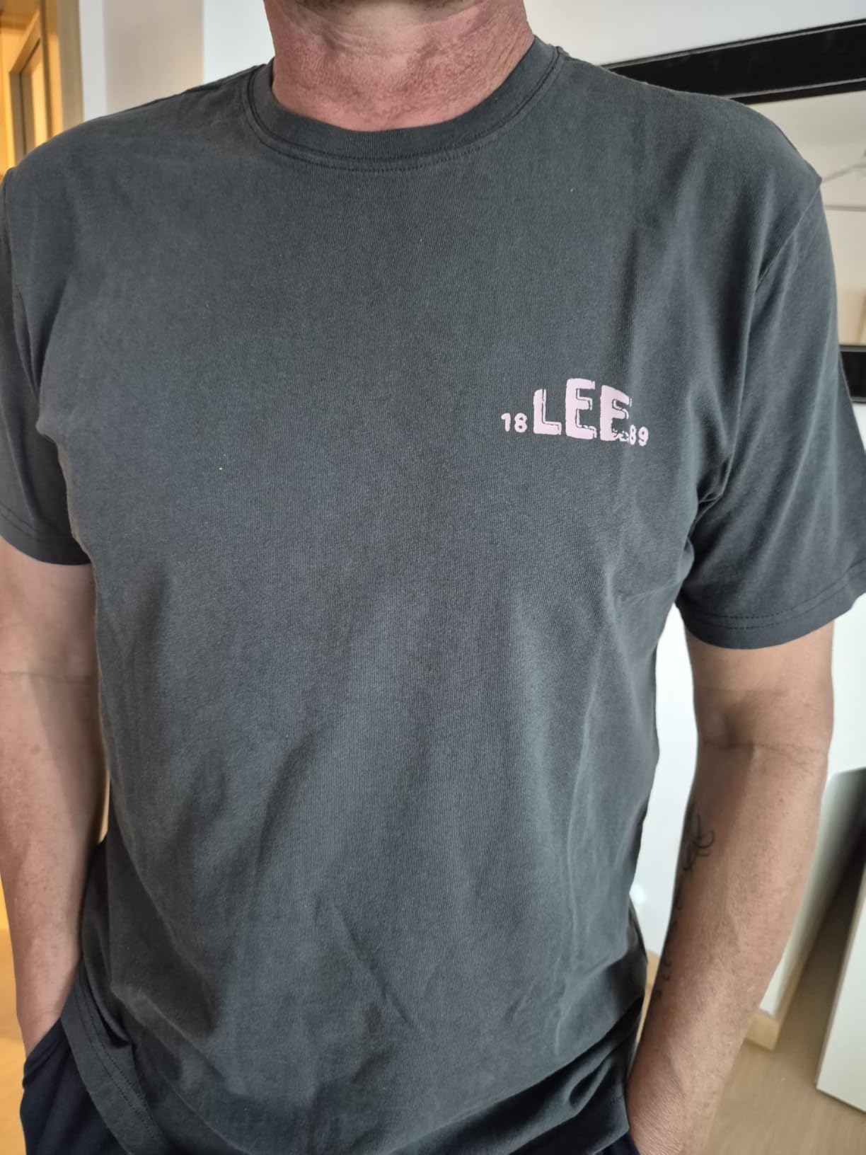 Lee Regular Logo Tee t-shirt homme noir coupe regular