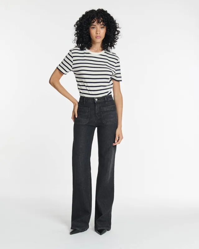 Labdip Nina BL 70 jean flare gris taille haute
