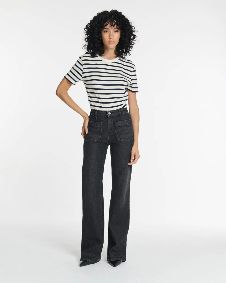 Labdip Nina BL 70 jean flare gris taille haute