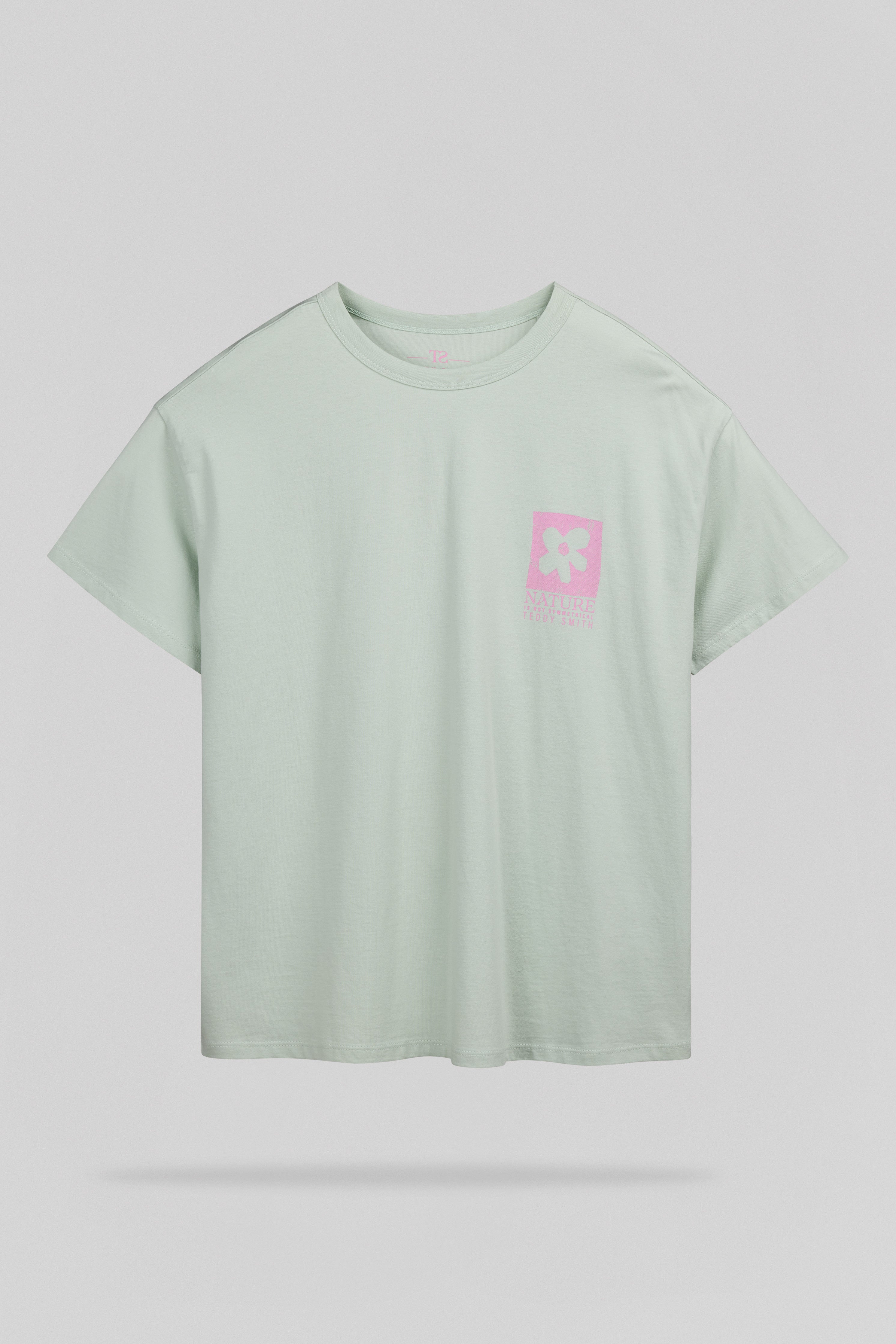Teddy Smith T-Flower MC t-shirt femme stone mint oversize