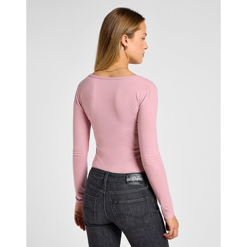 Lee Ls Henley t-shirt femme Midcentury Blue manches longues