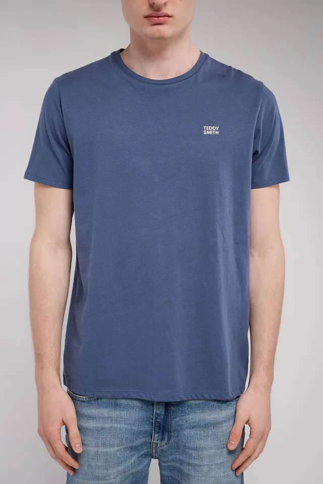 Teddy Smith The Tee 1 MC t-shirt col rond Faded Indigo