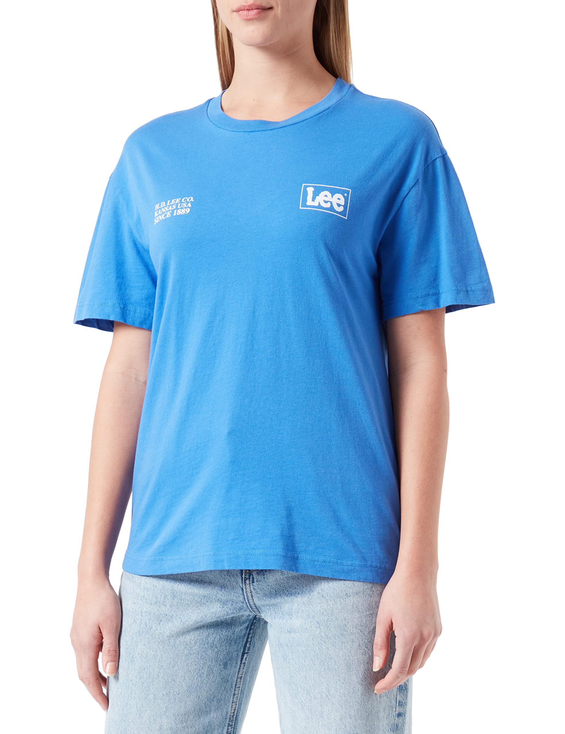Lee Relaxed Crew t-shirt femme bleu taille L