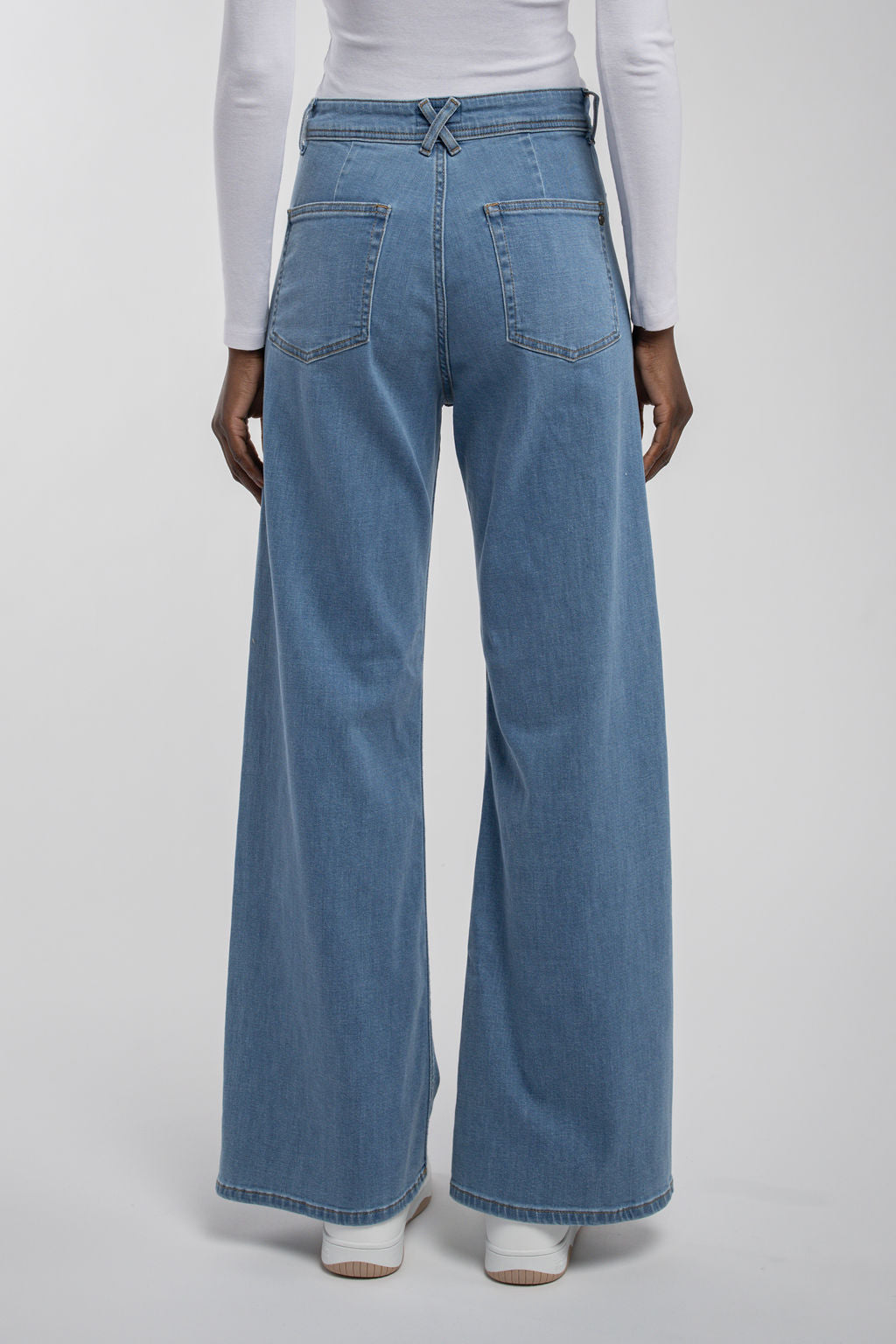 Teddy Smith P-Josefa 4PP jean flare indigo clair taille haute