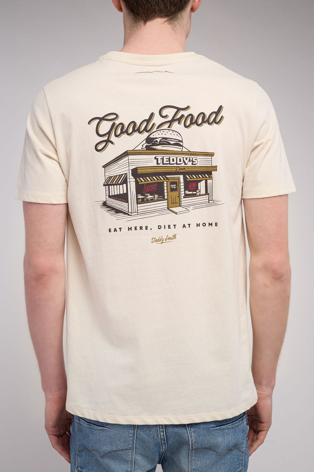 Teddy Smith T-Dinner MC t-shirt homme crème