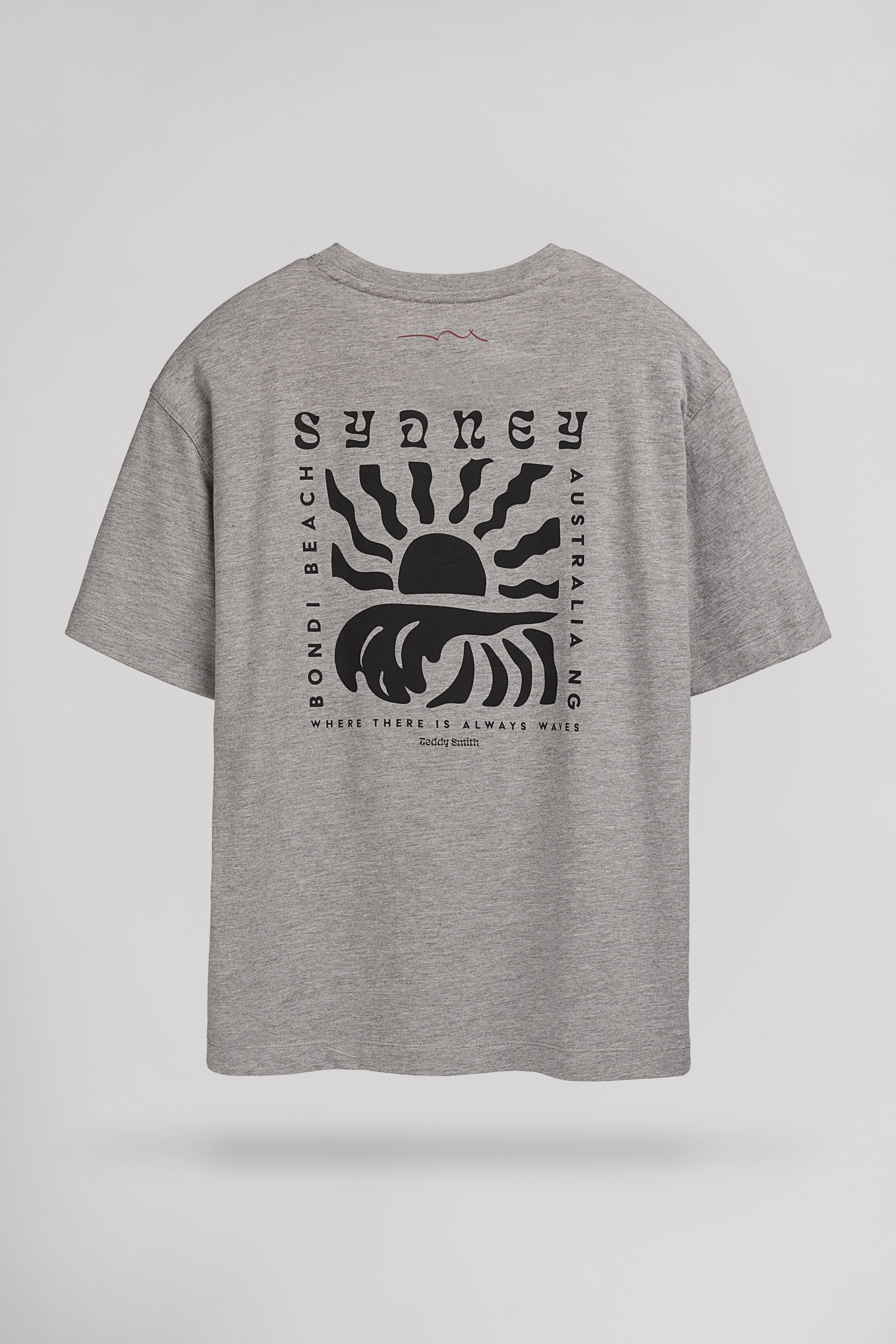 Teddy Smith T-World t-shirt gris chiné garçon