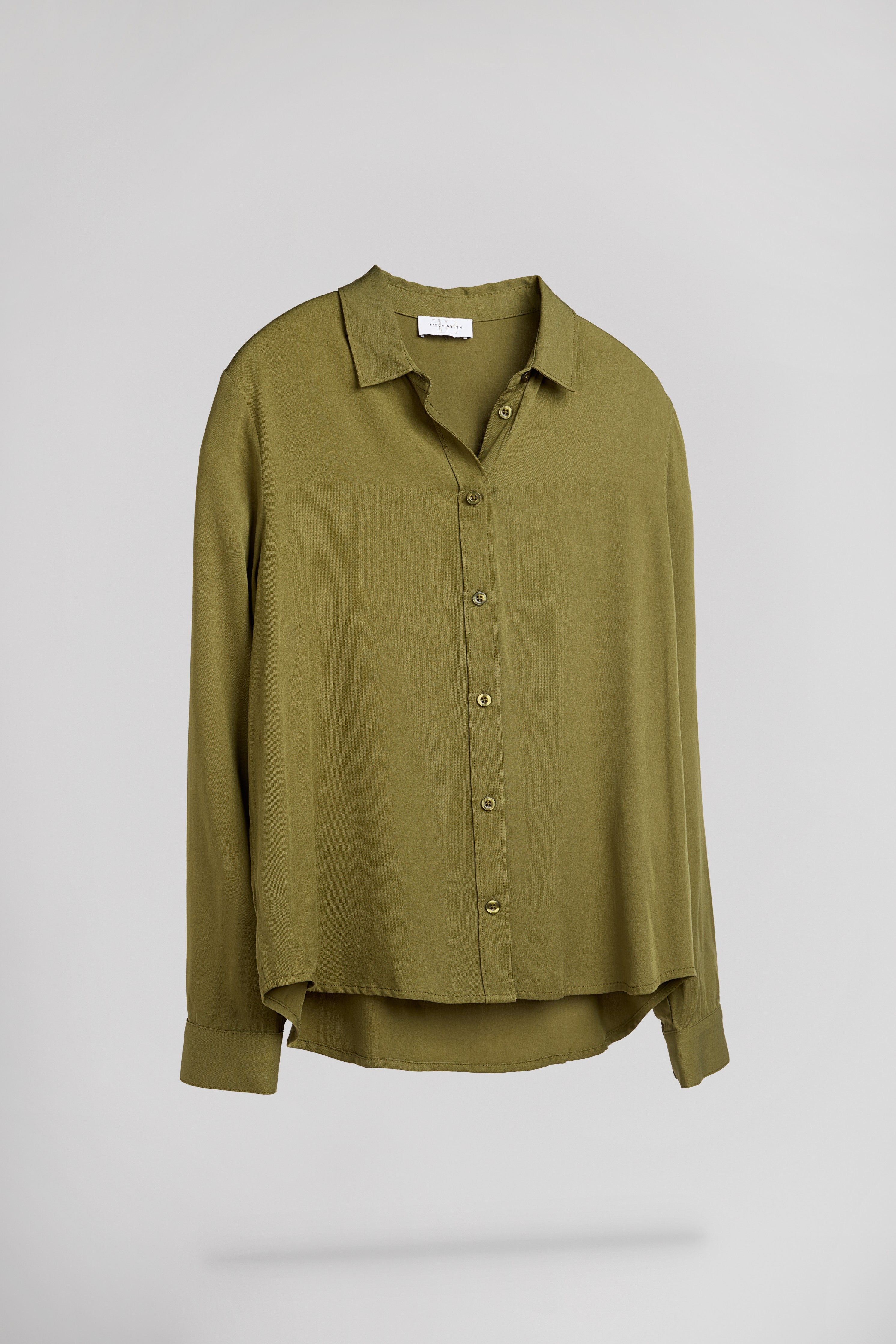 Teddy Smith C-Elisa chemise olive fluide