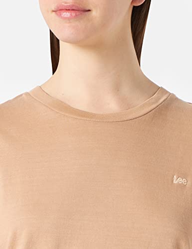 Lee Plain Crew Neck t-shirt femme Beige M col rond