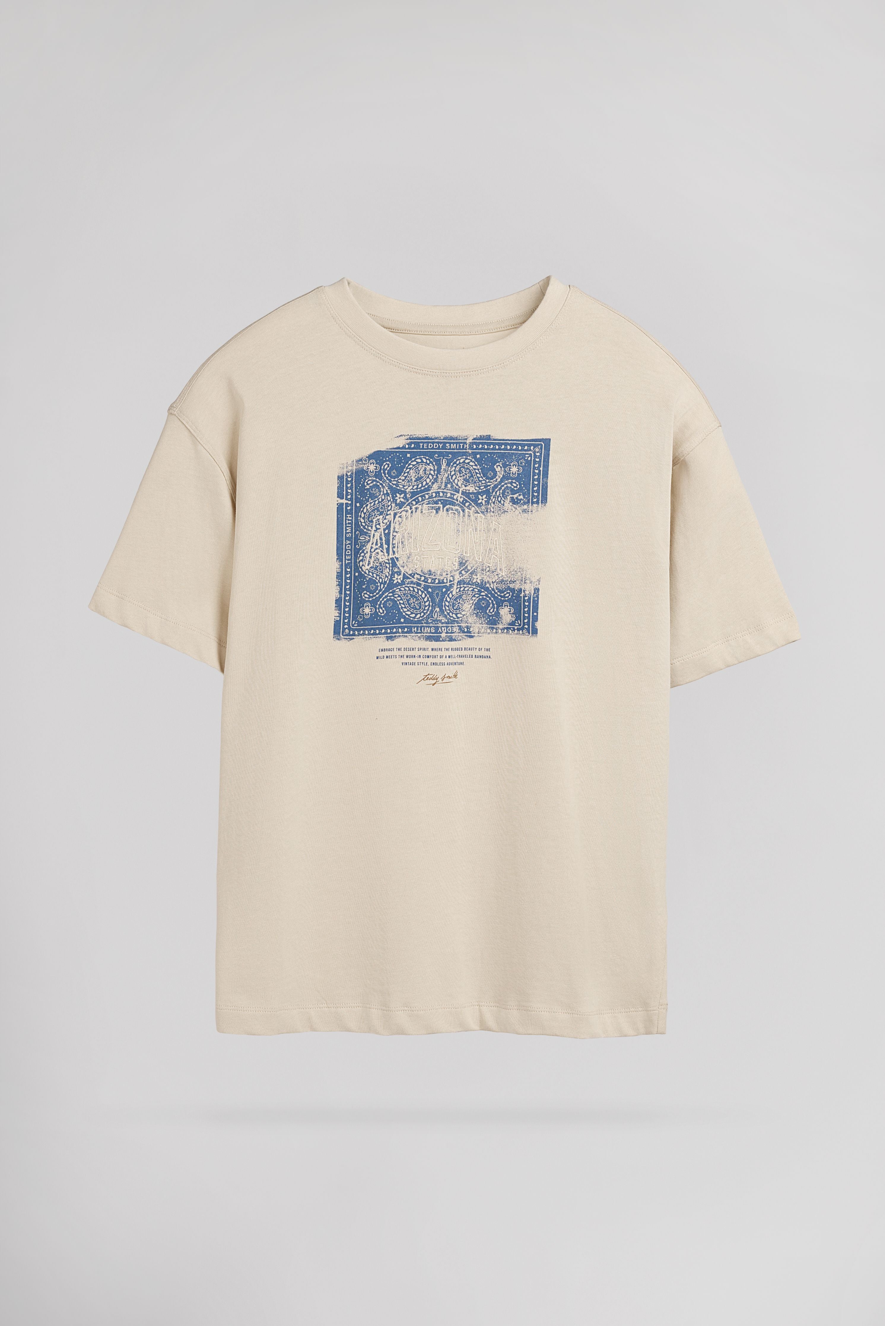Teddy Smith T-Rond t-shirt beige clair coton 8 ans