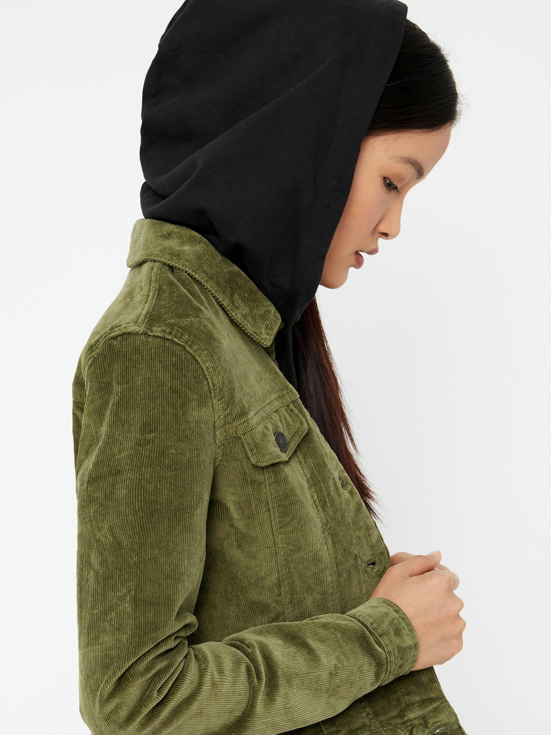 Noisy May veste velours côtelé slim col chemise