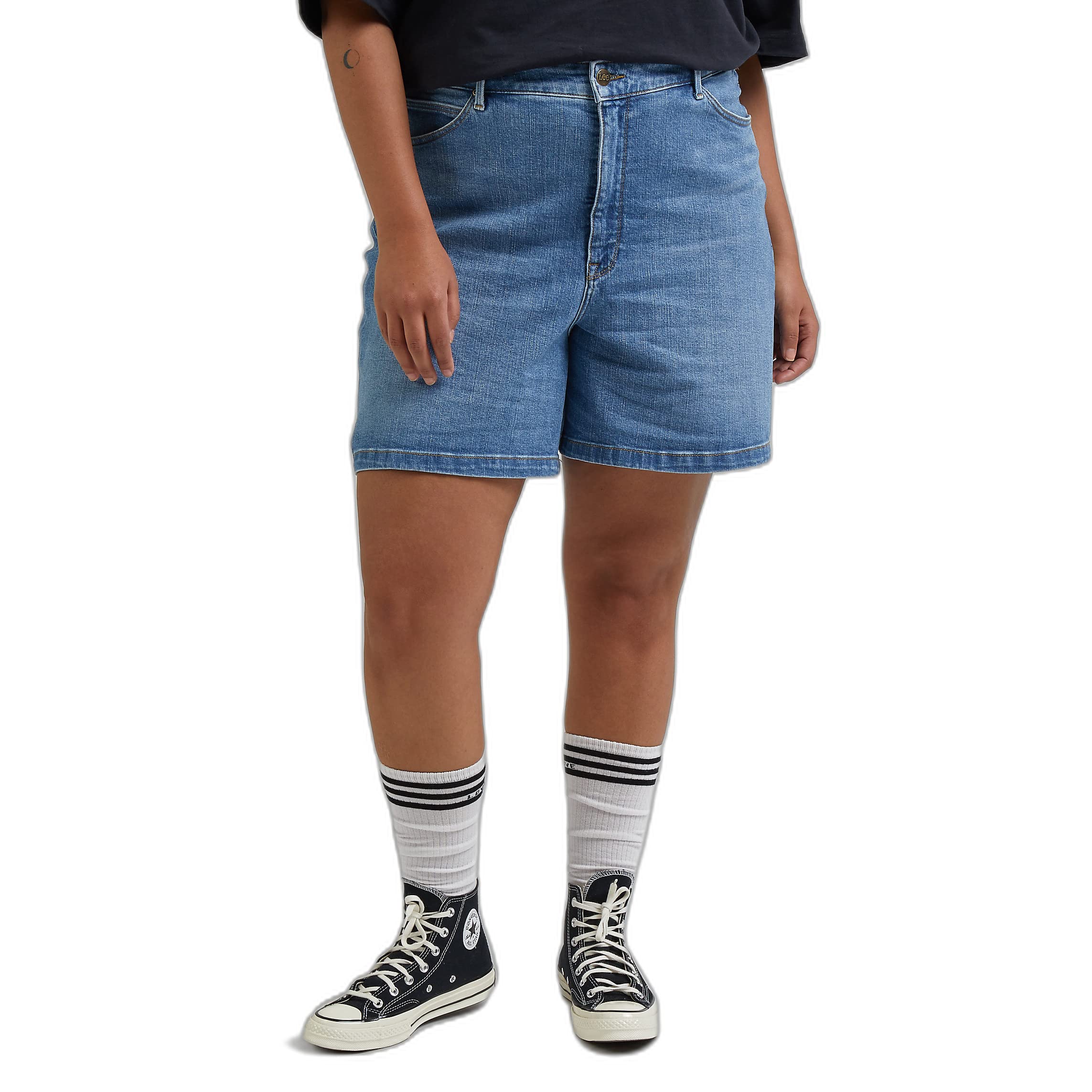 Lee Long Plus short femme 36 bleu moyen extensible