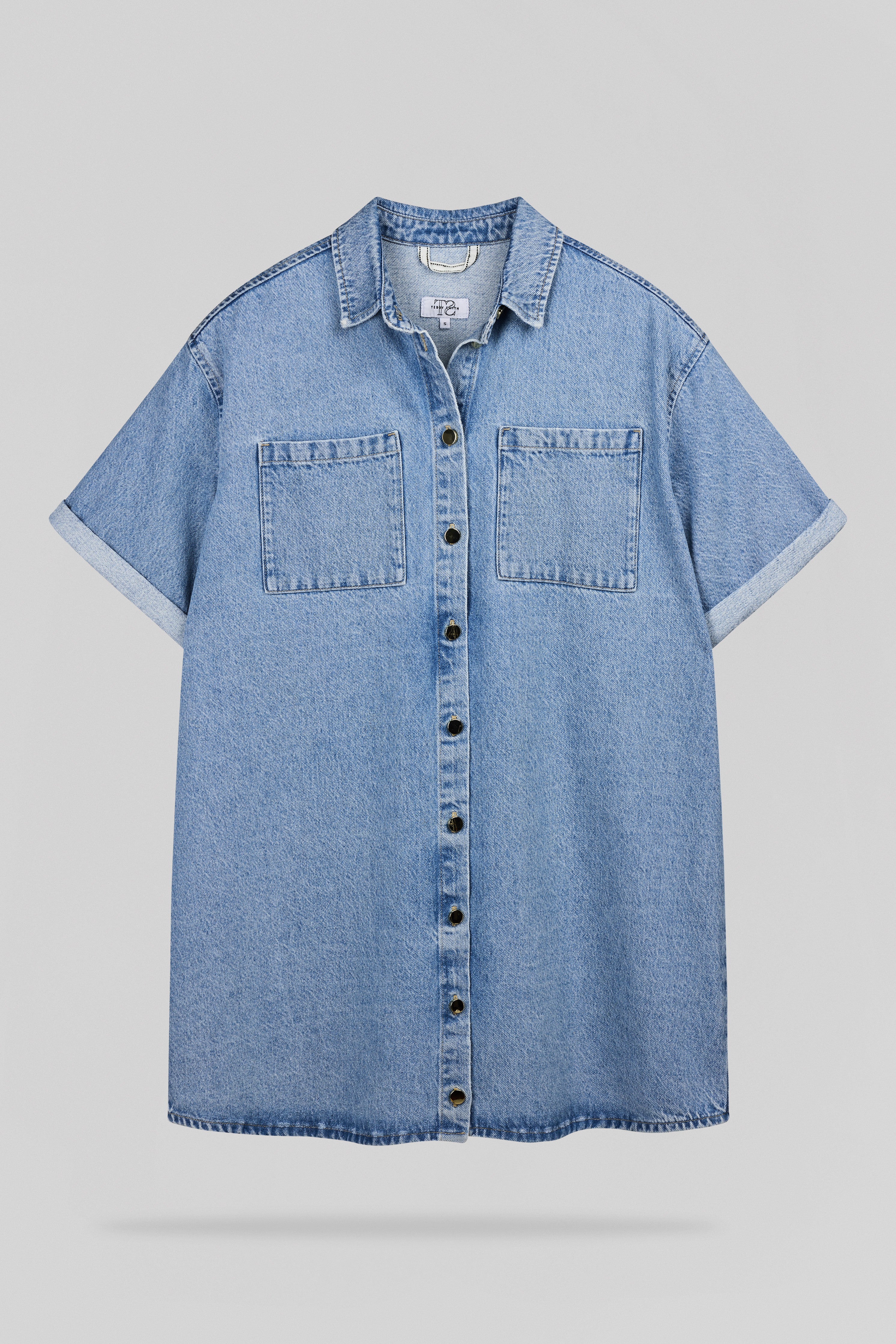 Teddy Smith R-Blossom MC robe denim indigo clair ample
