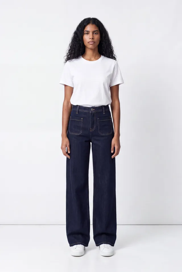 Teddy Smith P-Josefa 4PP jean flare dark blue taille haute