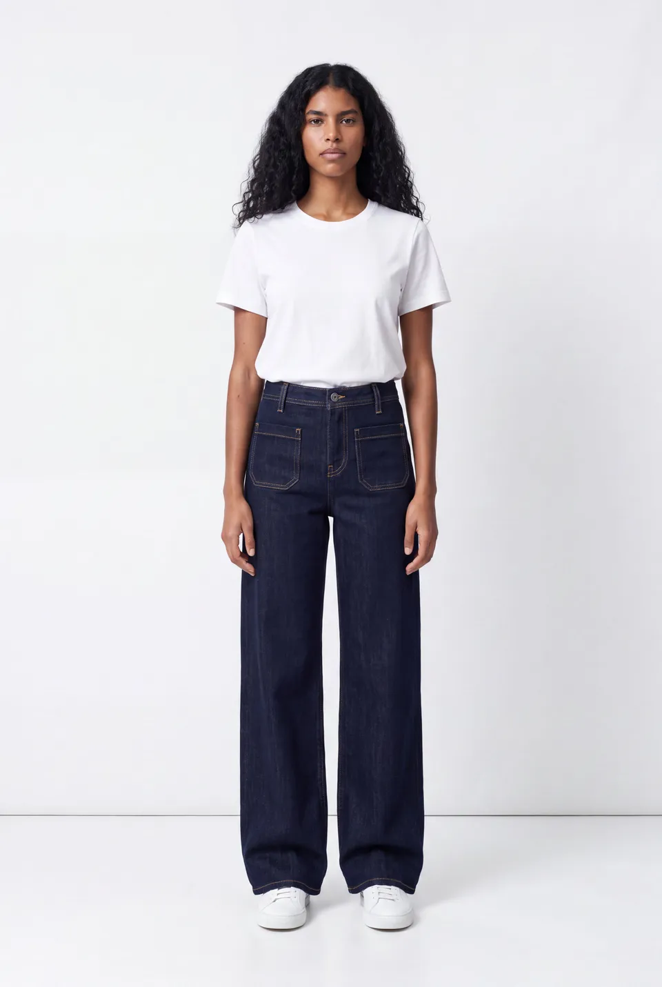 Teddy Smith P-Josefa 4PP jean flare dark blue taille haute