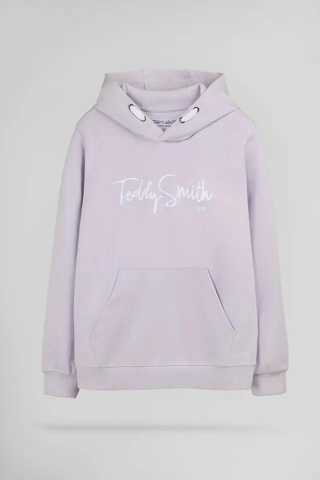Teddy Smith S-Evry Hoody JR sweat capuche lavande coton