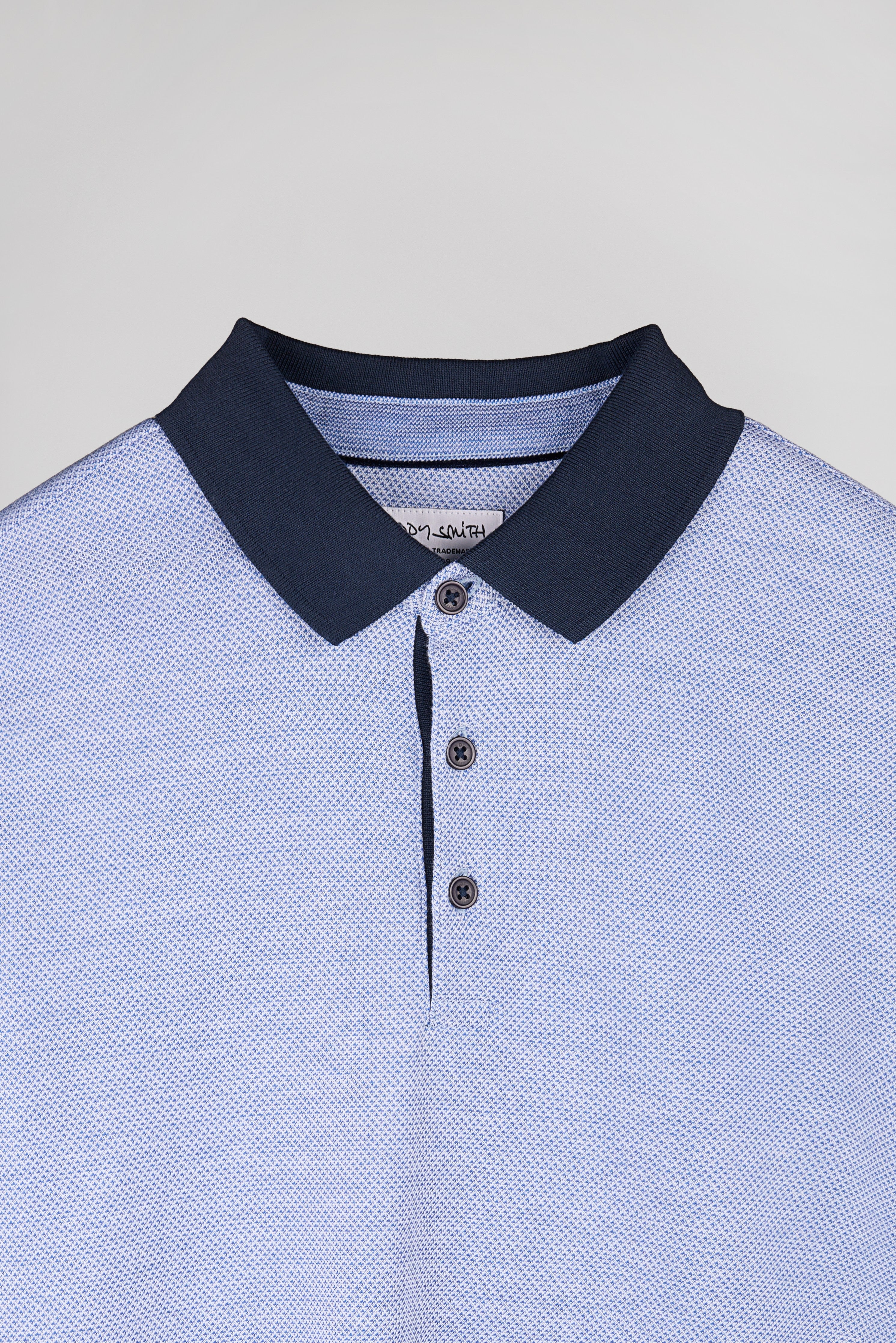 Teddy Smith P-Goldwin MC polo bleu pastel jacquard