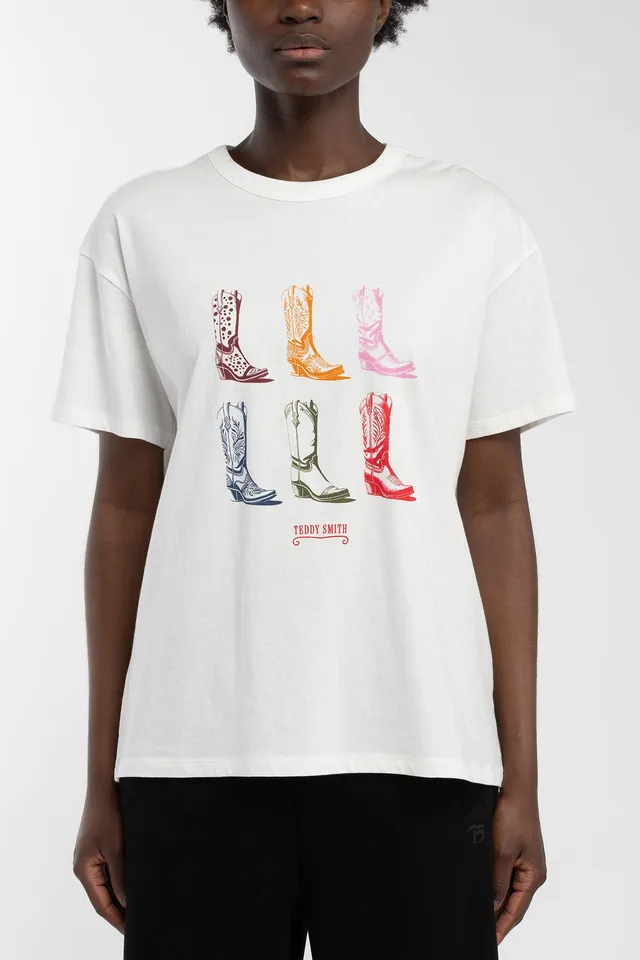 Teddy Smith T-Leya MC t-shirt oversize blanc femme