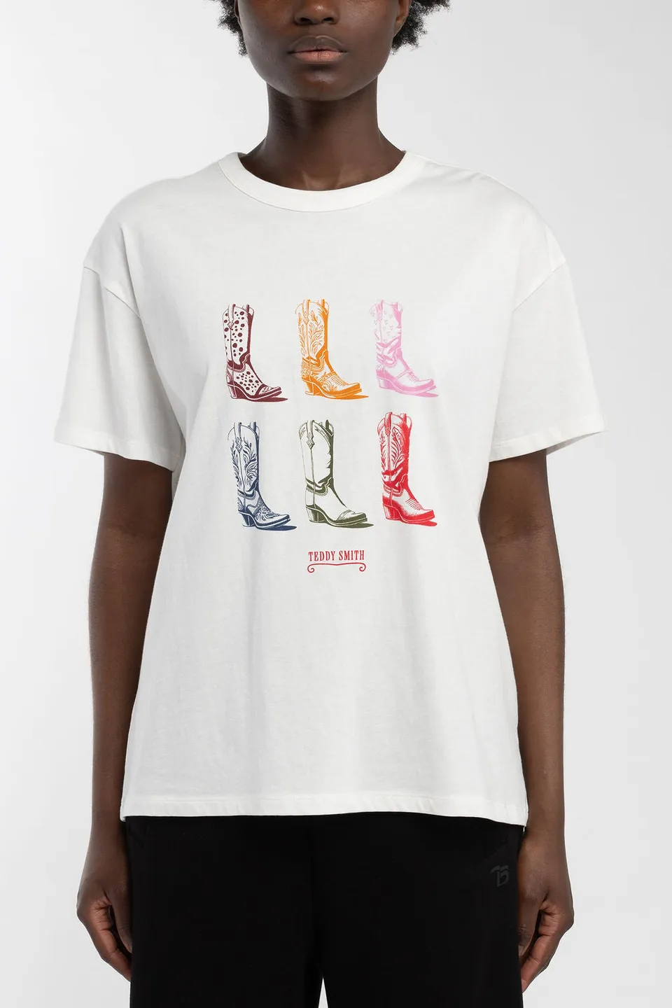 Teddy Smith T-Leya MC t-shirt oversize blanc femme