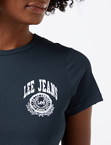 Lee Shrunken Cropped t-shirt femme gris thé XS