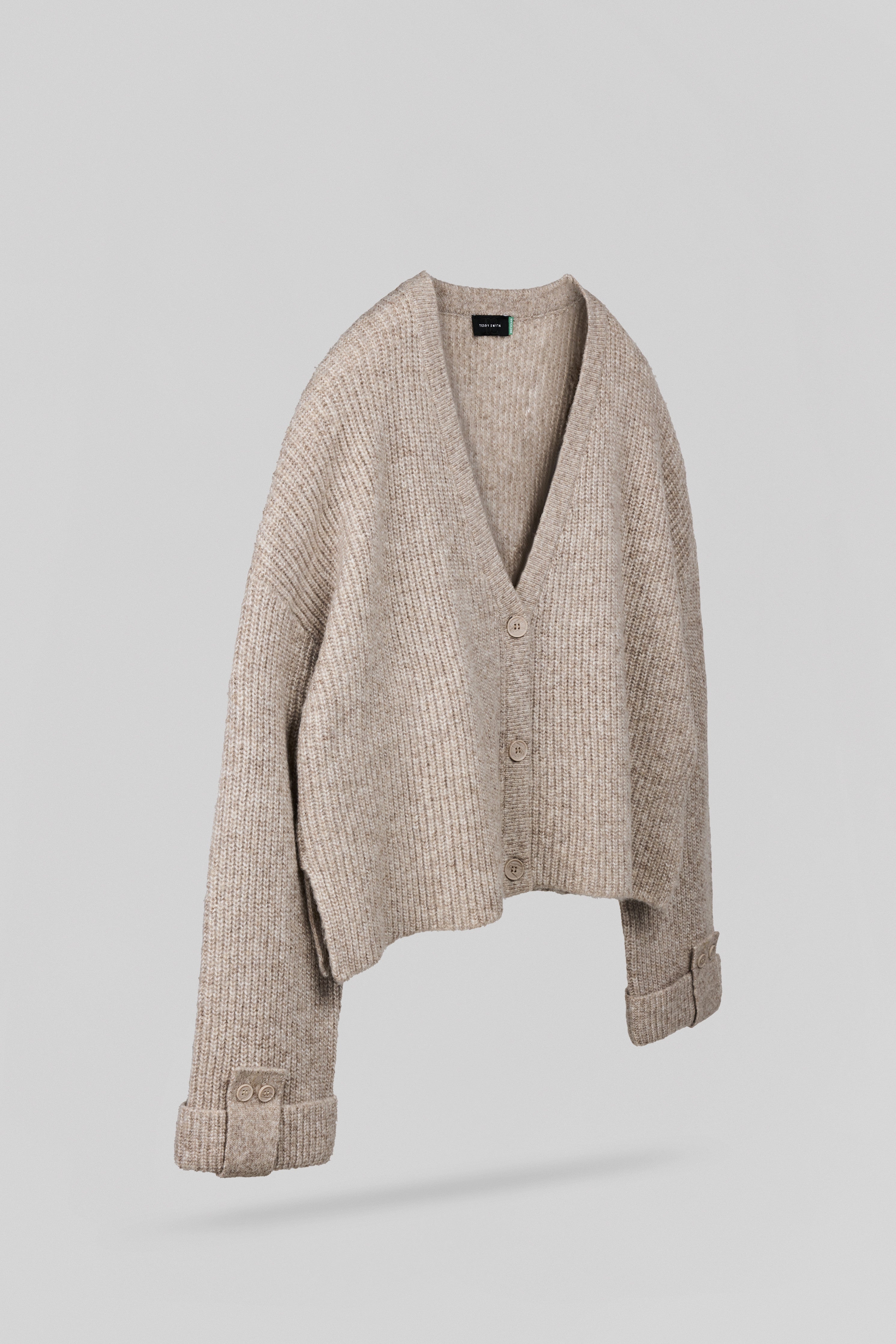 Teddy Smith G-Ava gilet oversize chocolat chiné