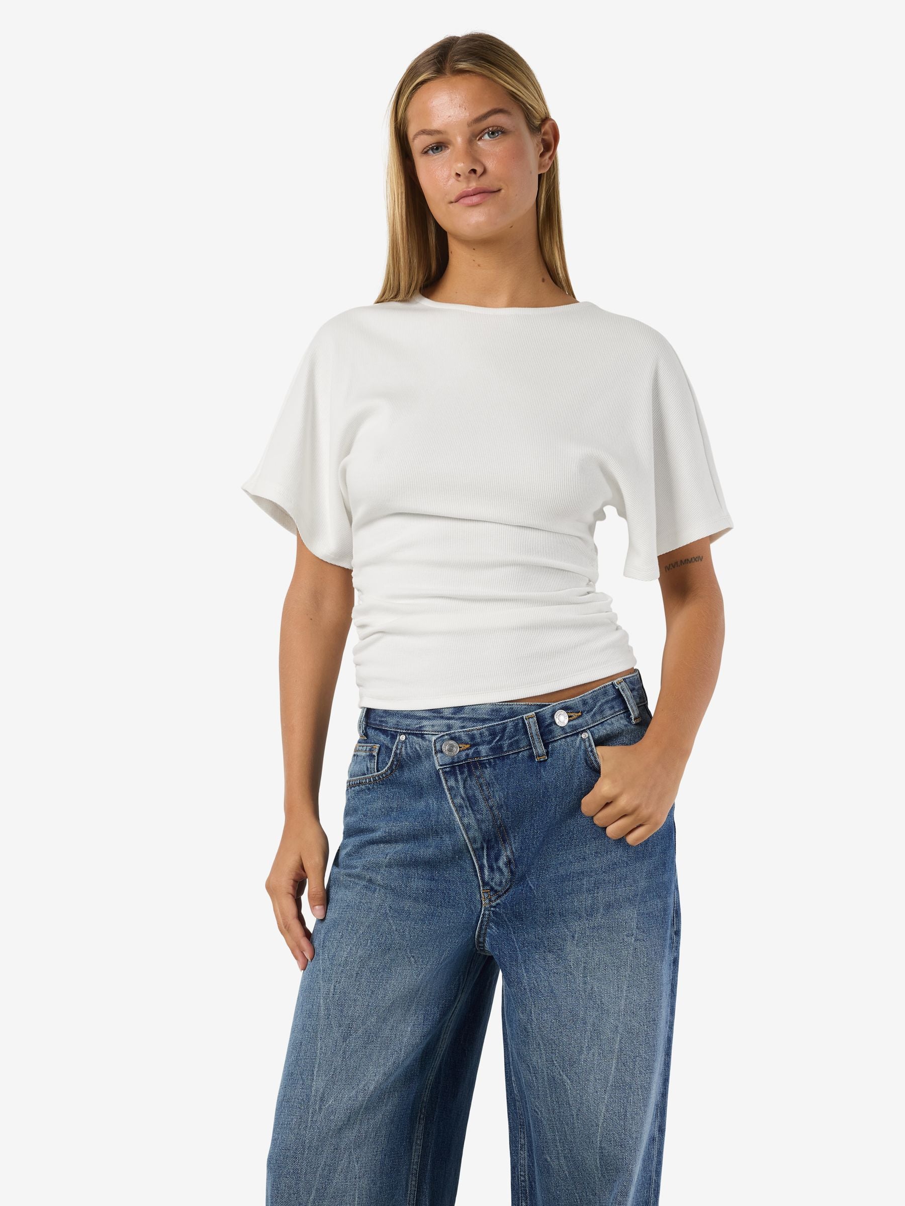 Noisy May Abbi t-shirt froncé coton bio