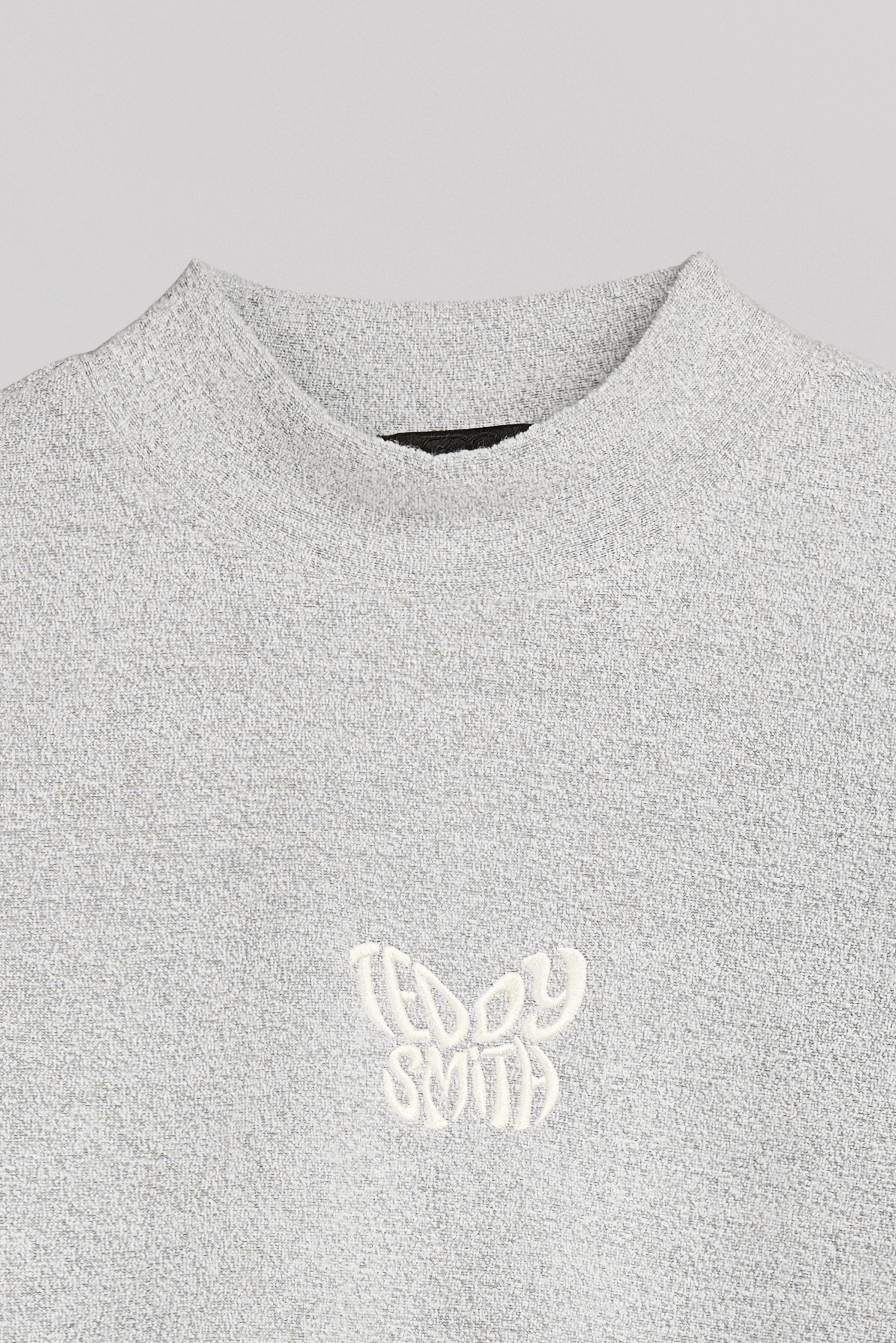 Teddy Smith S-Ody JR sweat court gris chiné fille