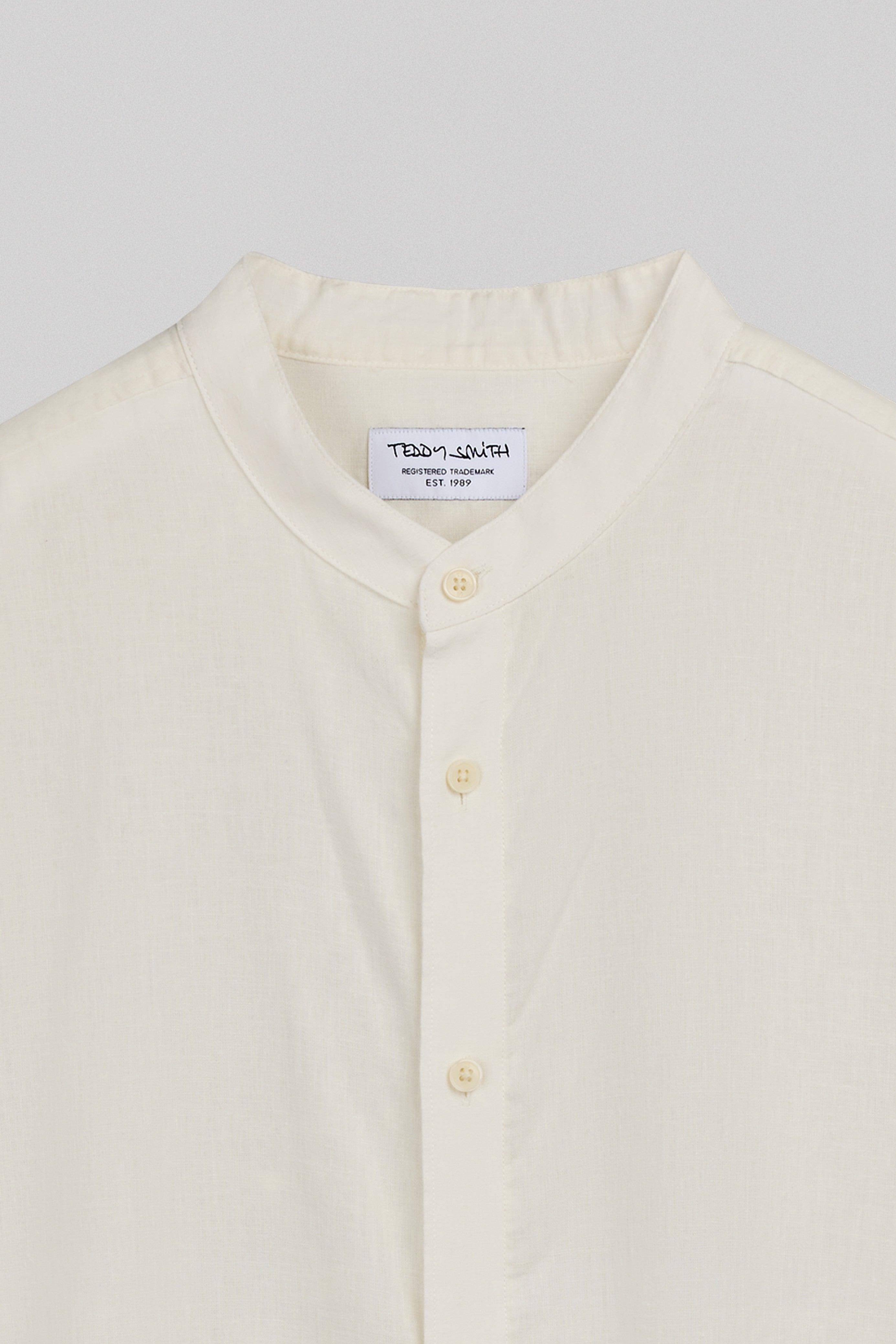 Teddy Smith C-JORD ML chemise homme col mao cream