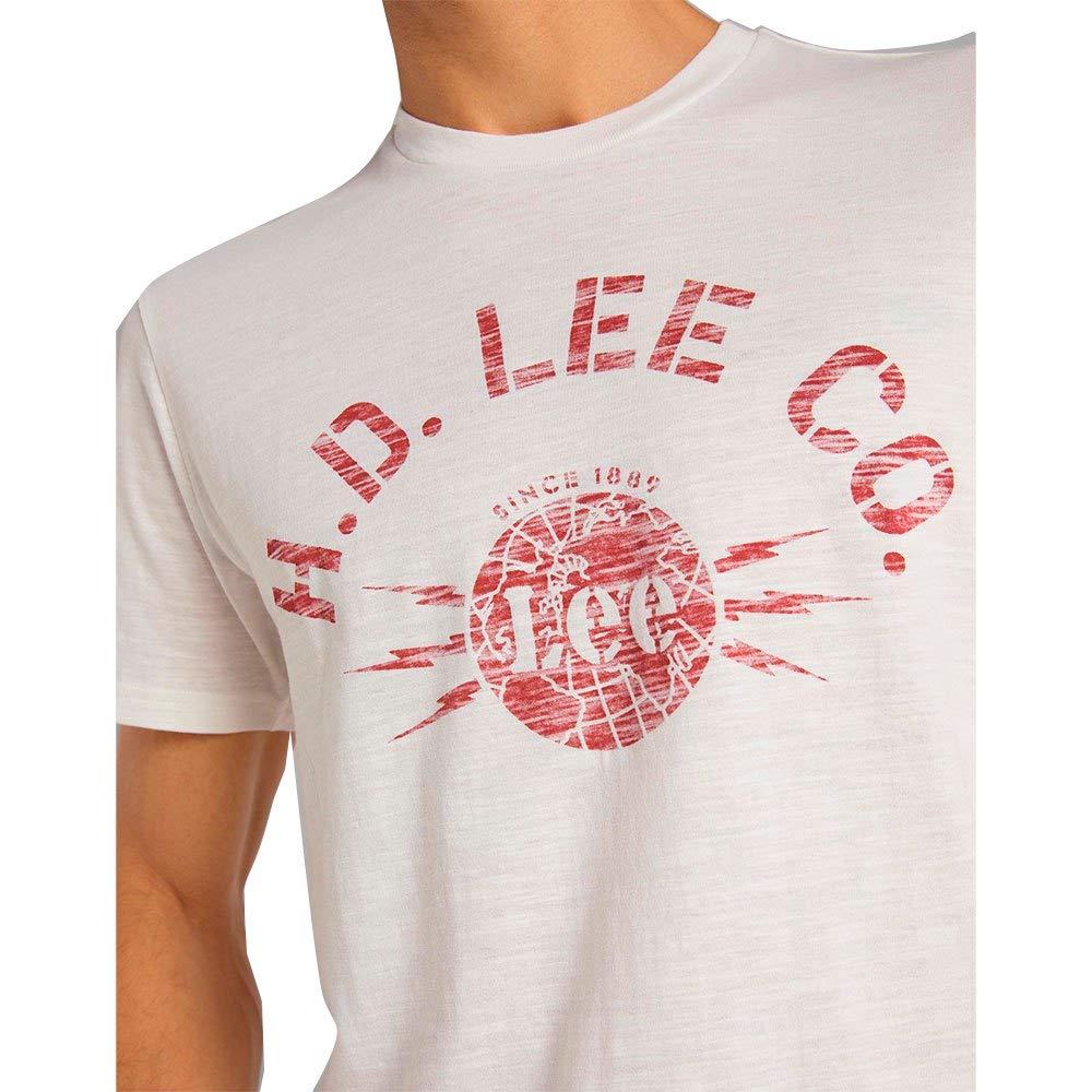 Lee Stencil Tee t-shirt homme blanc XXL coton
