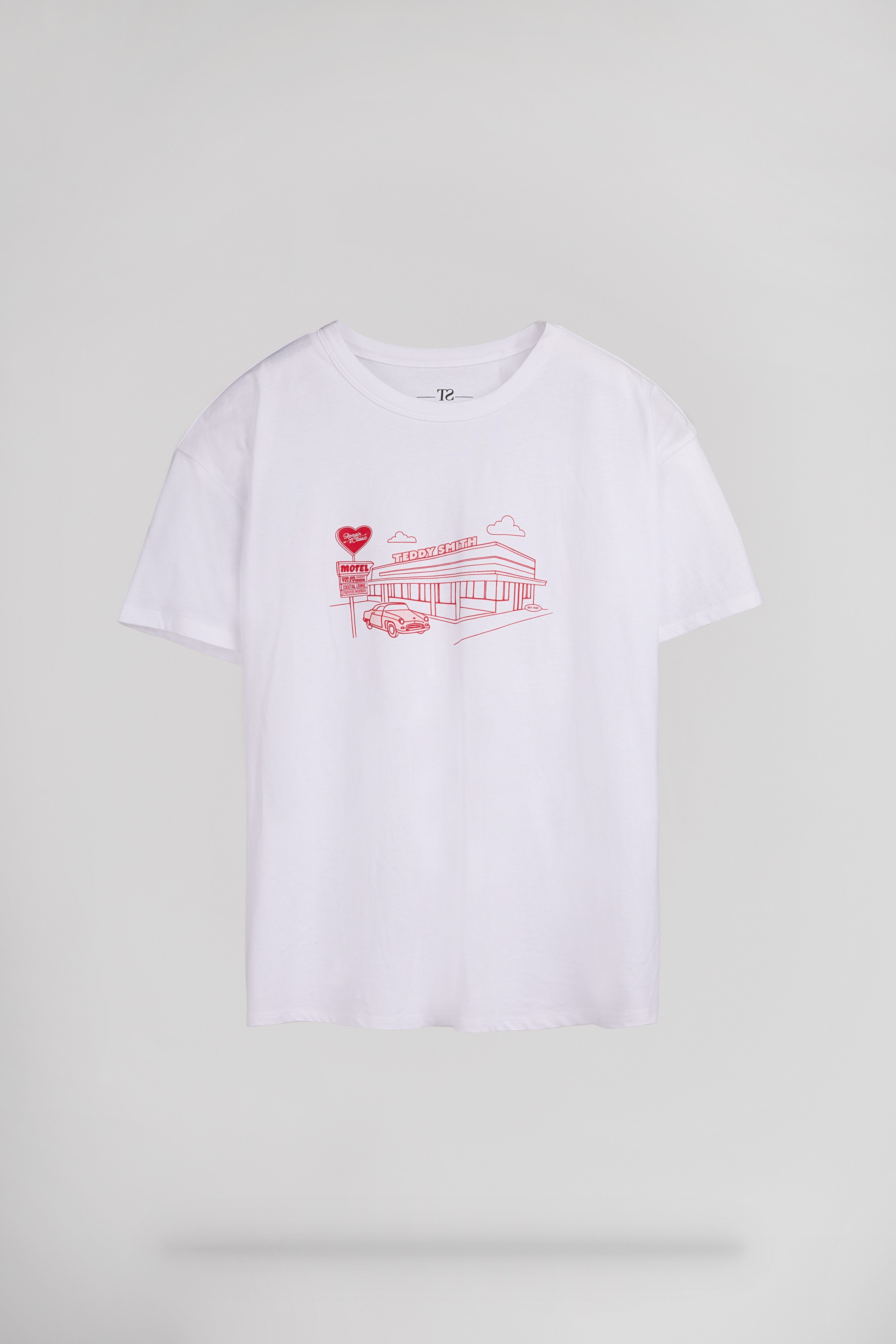 Teddy Smith T-Ley MC T-shirt oversize blanc coton femme