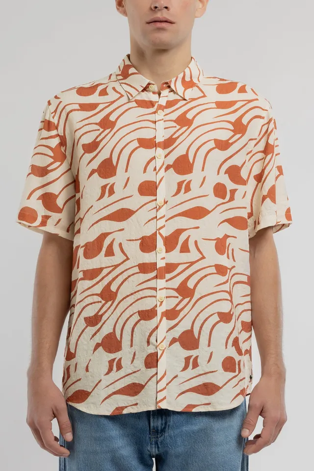 Teddy Smith C-Dixon MC chemise homme cream motifs