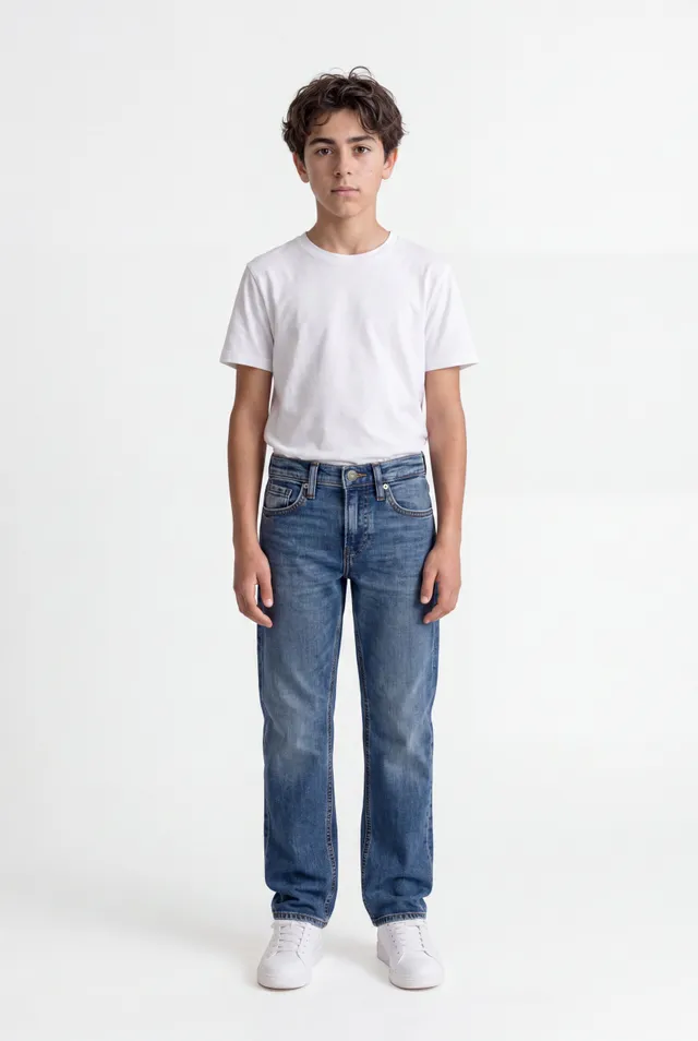 Teddy Smith Straight Boy JR jean droit vintage dark garçon