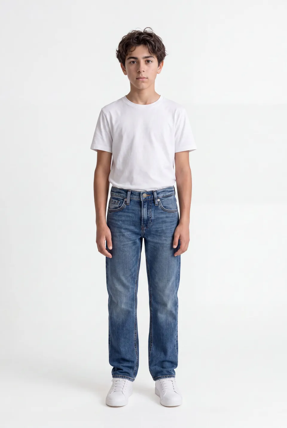 Teddy Smith Straight Boy JR jean droit vintage dark garçon