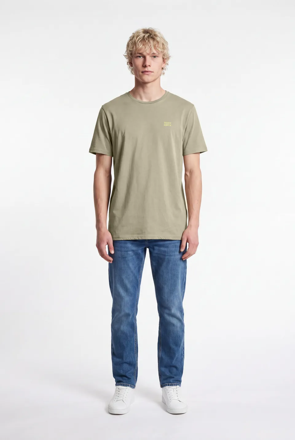 Teddy Smith The Tee 1 MC t-shirt kaki clair coton