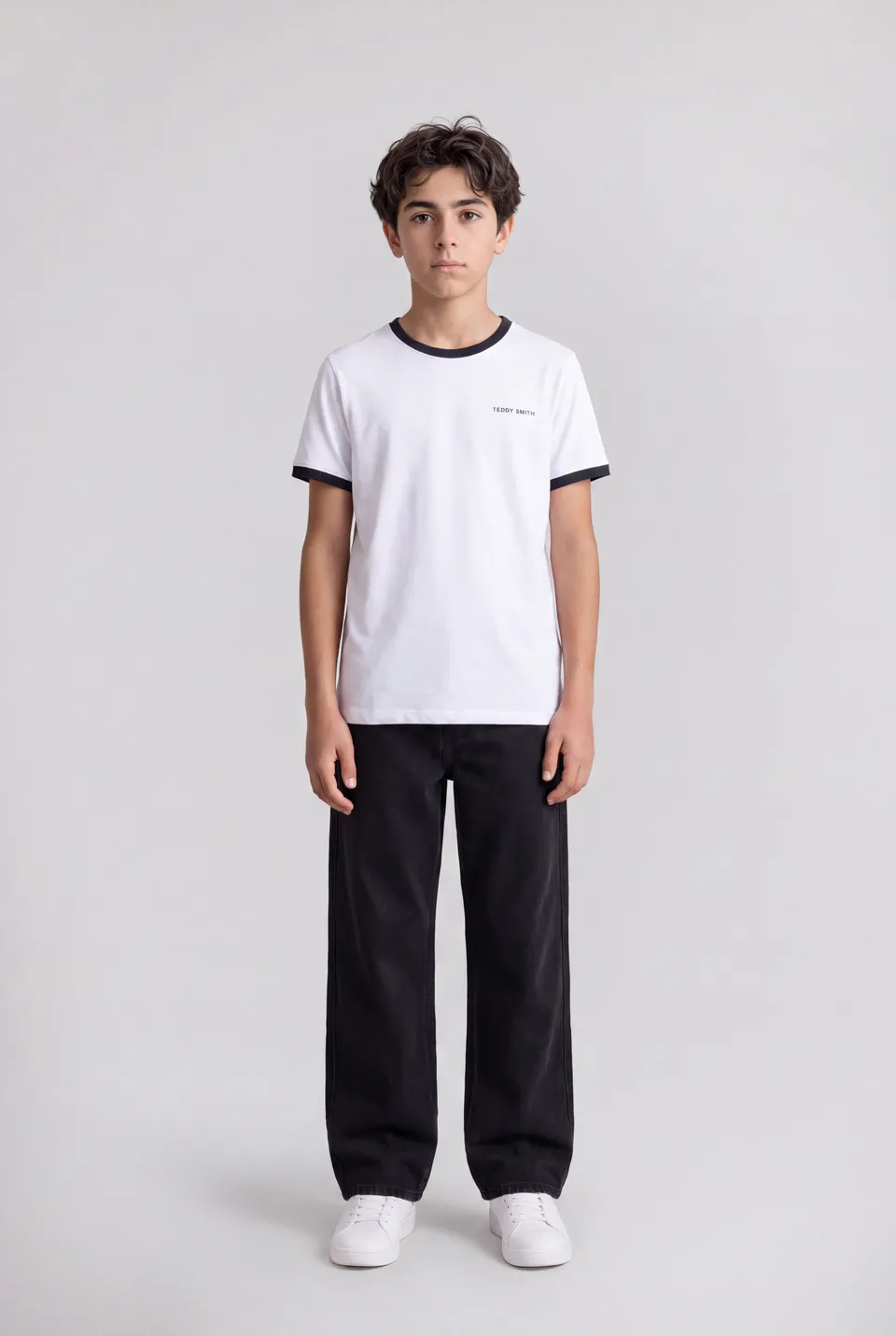Teddy Smith The Tee 2 R MC JR t-shirt garçon blanc coton