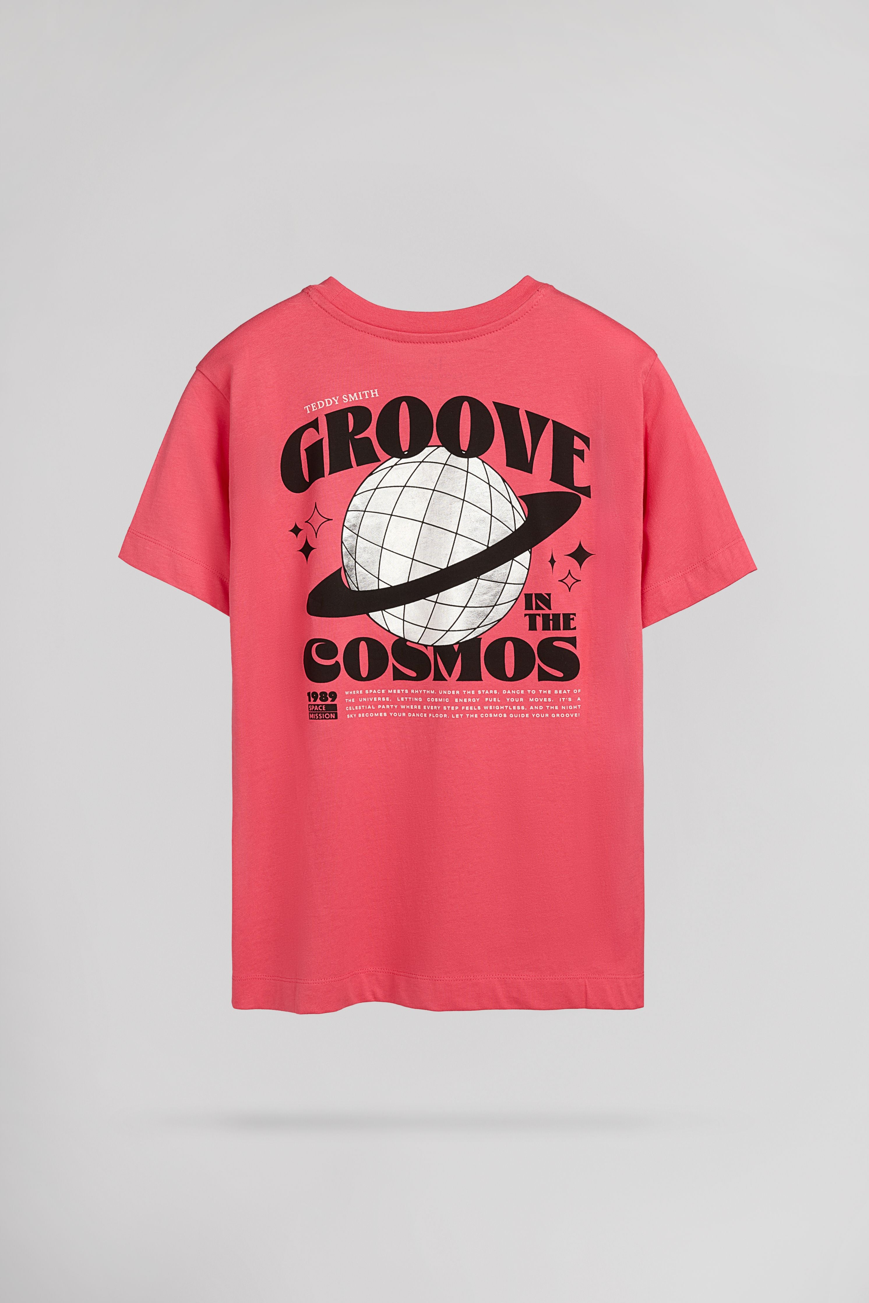 Teddy Smith T-Flow MC JR T-shirt fille punchy pink coton