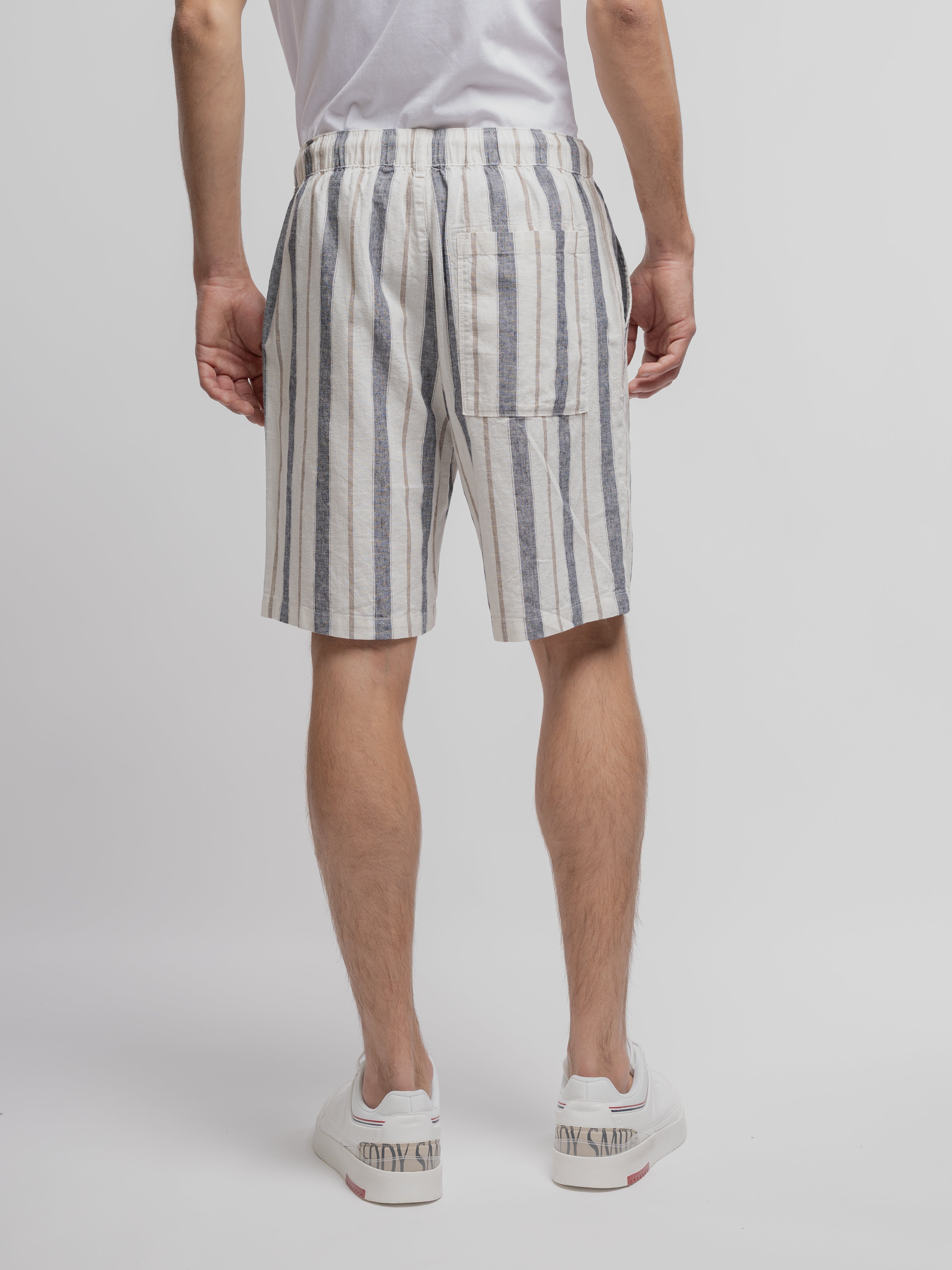 Teddy Smith S-Darius SH Lin short dark navy rayures