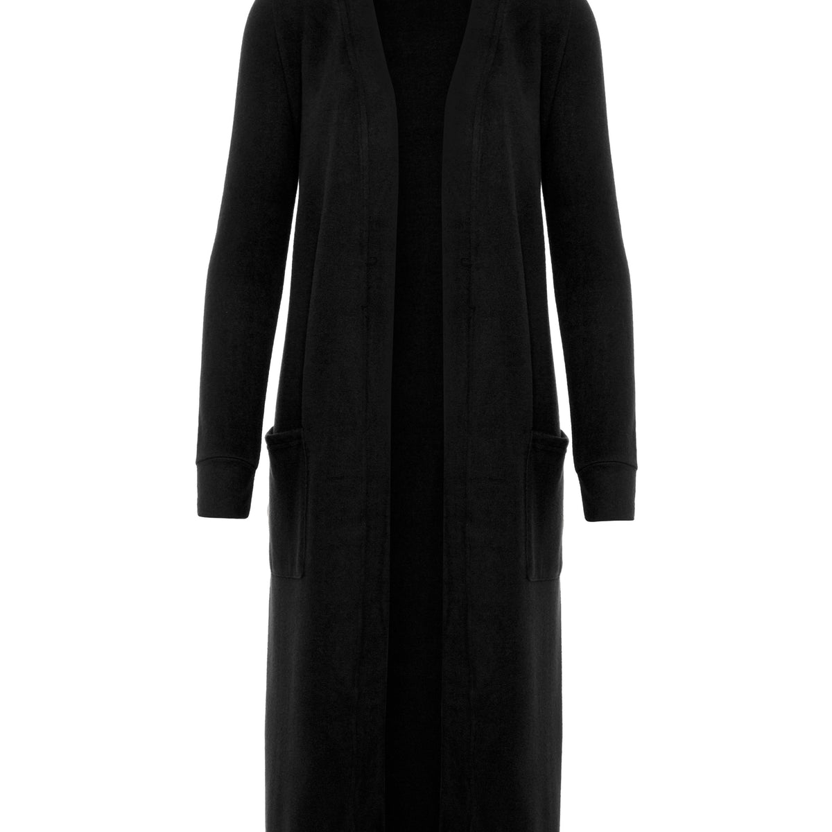Noisy May gilet long ouvert poches matière brossée