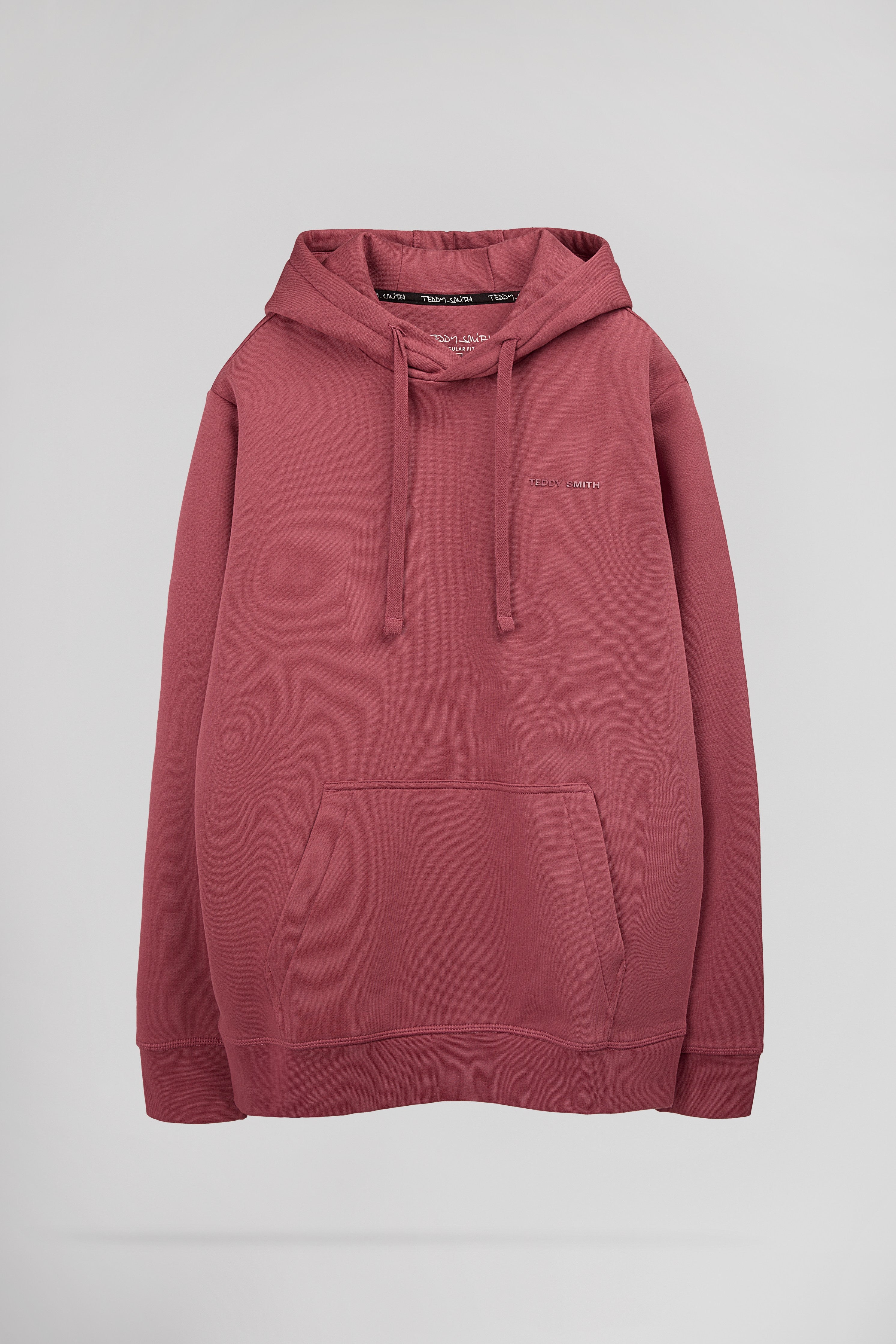 Teddy Smith S-Nark Hoody sweat capuche framboise homme