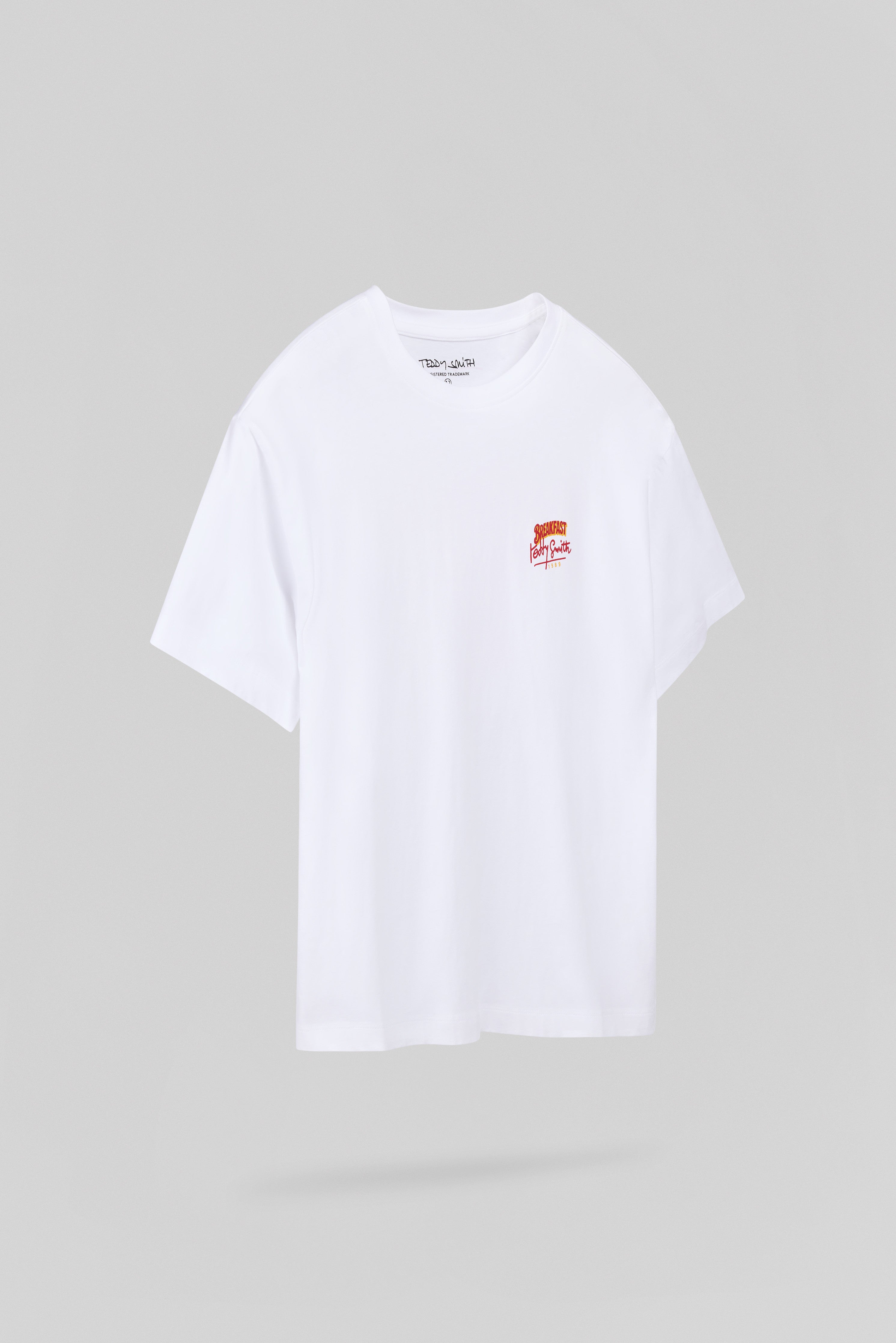 Teddy Smith T-Breakfast t-shirt garçon blanc