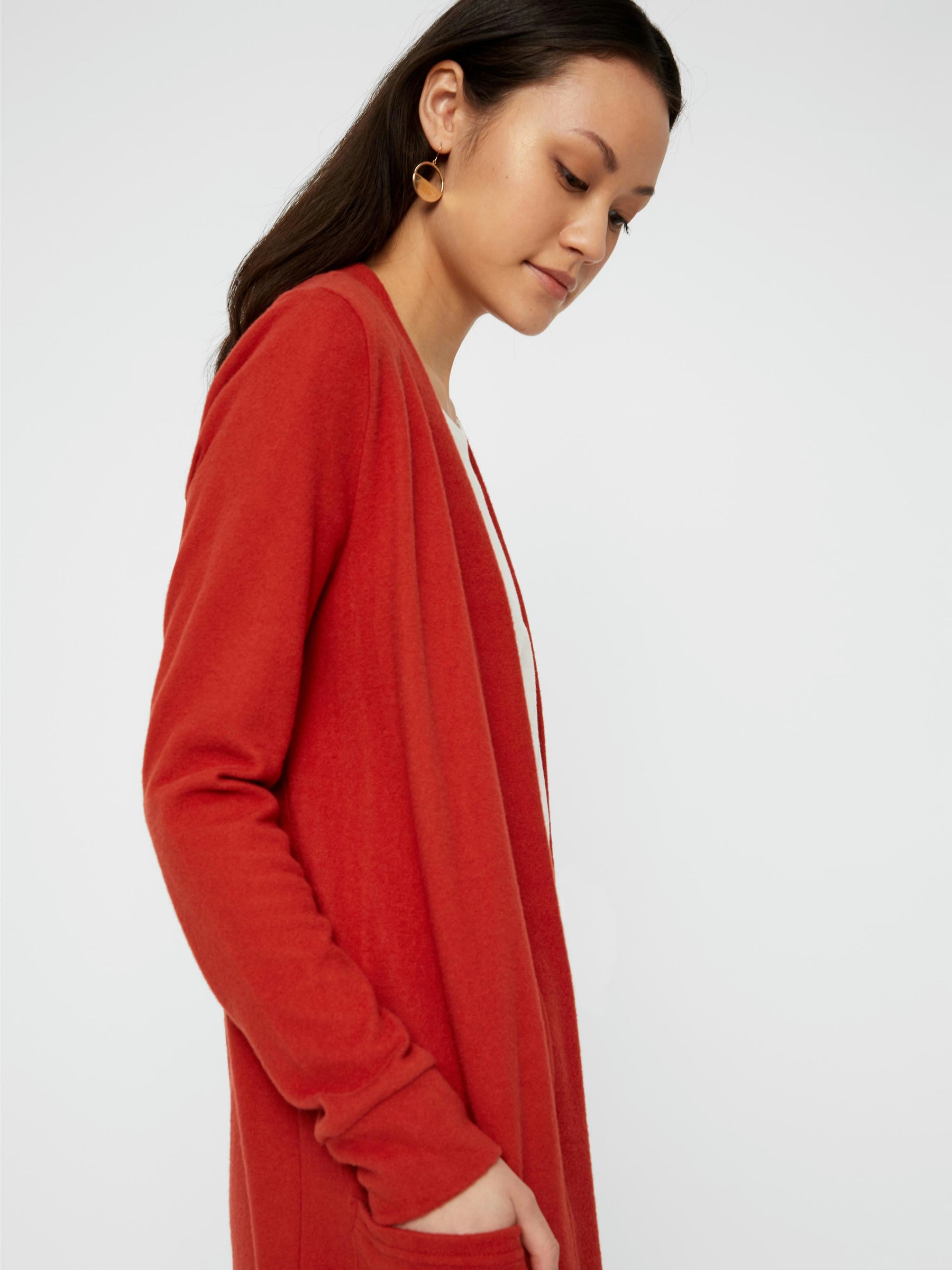 Noisy May cardigan long ouvert brossé
