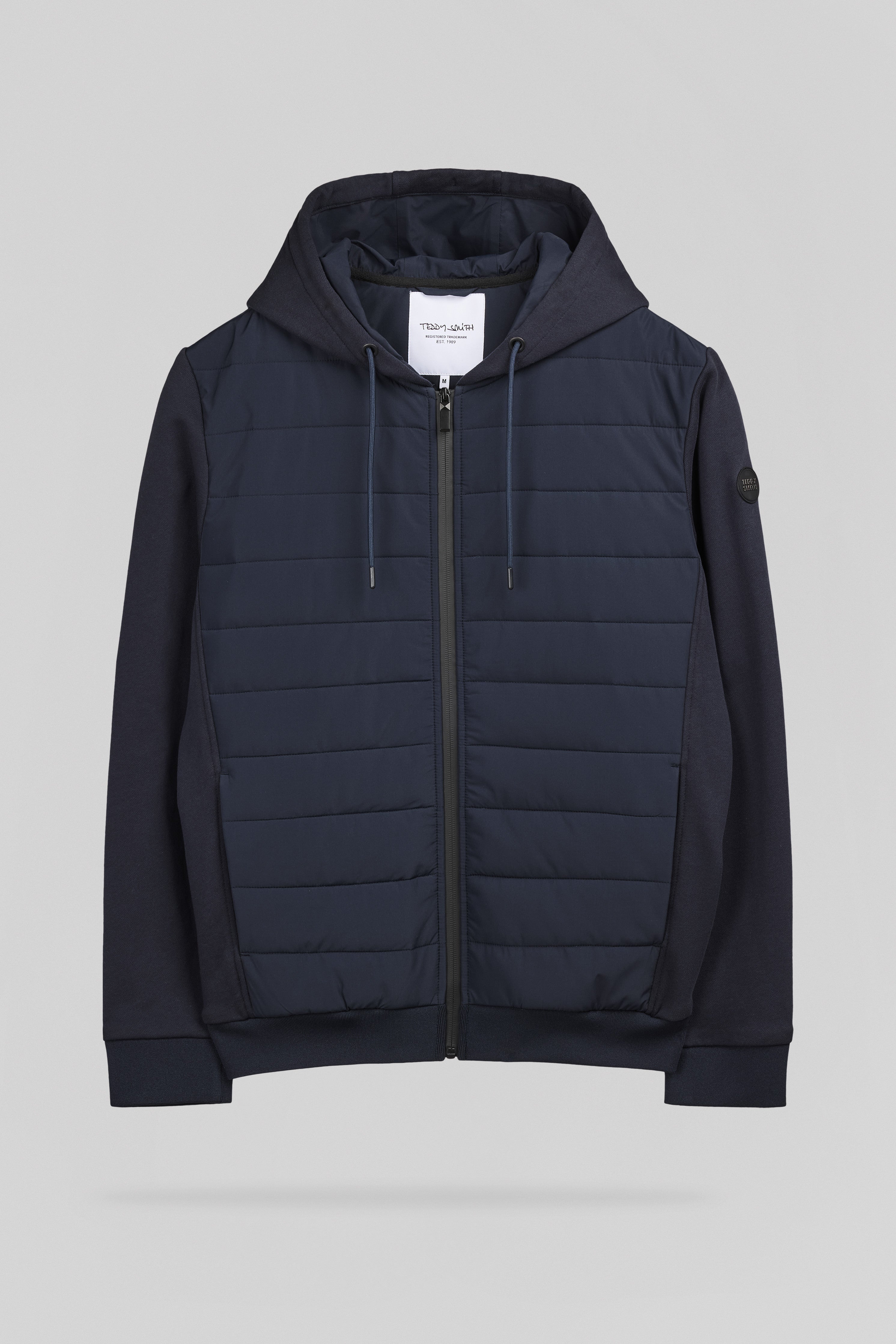 Teddy Smith G-Leon Zip gilet capuche bleu marine matelassé